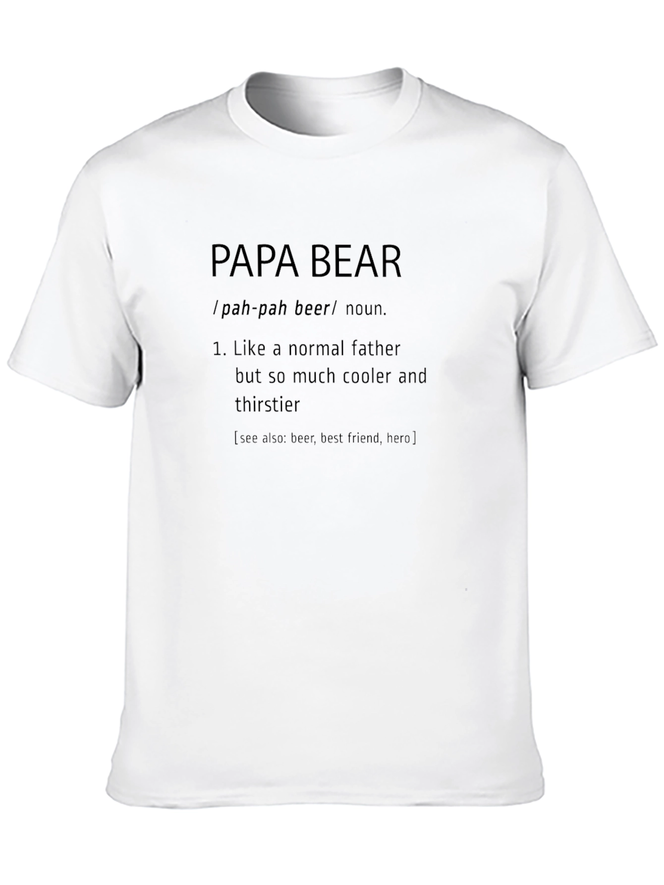 Papa Bear Definition T-Shirt - Cool Fathers Day Tee