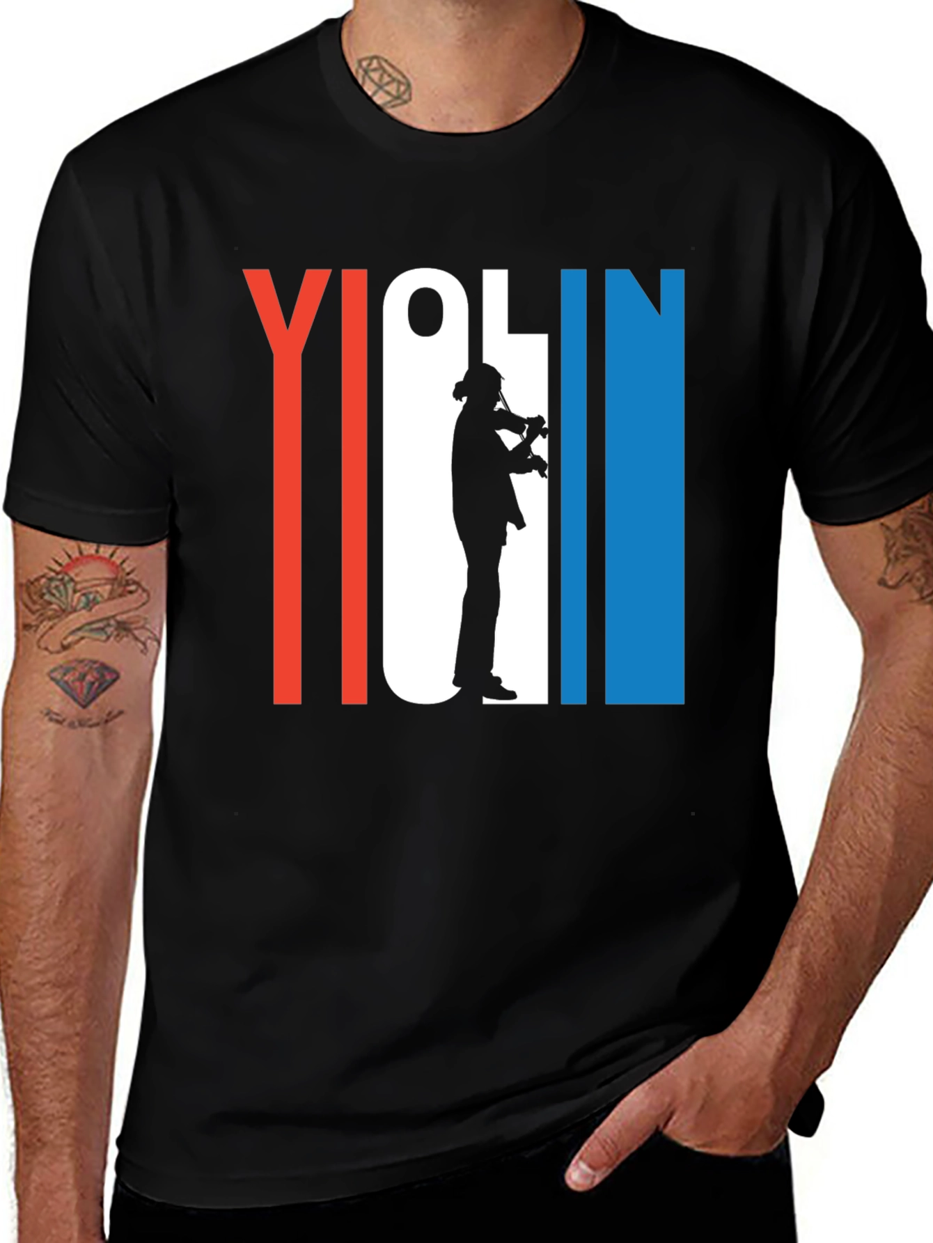 Violin Player Graphic T-Shirt - Music Lover Tee