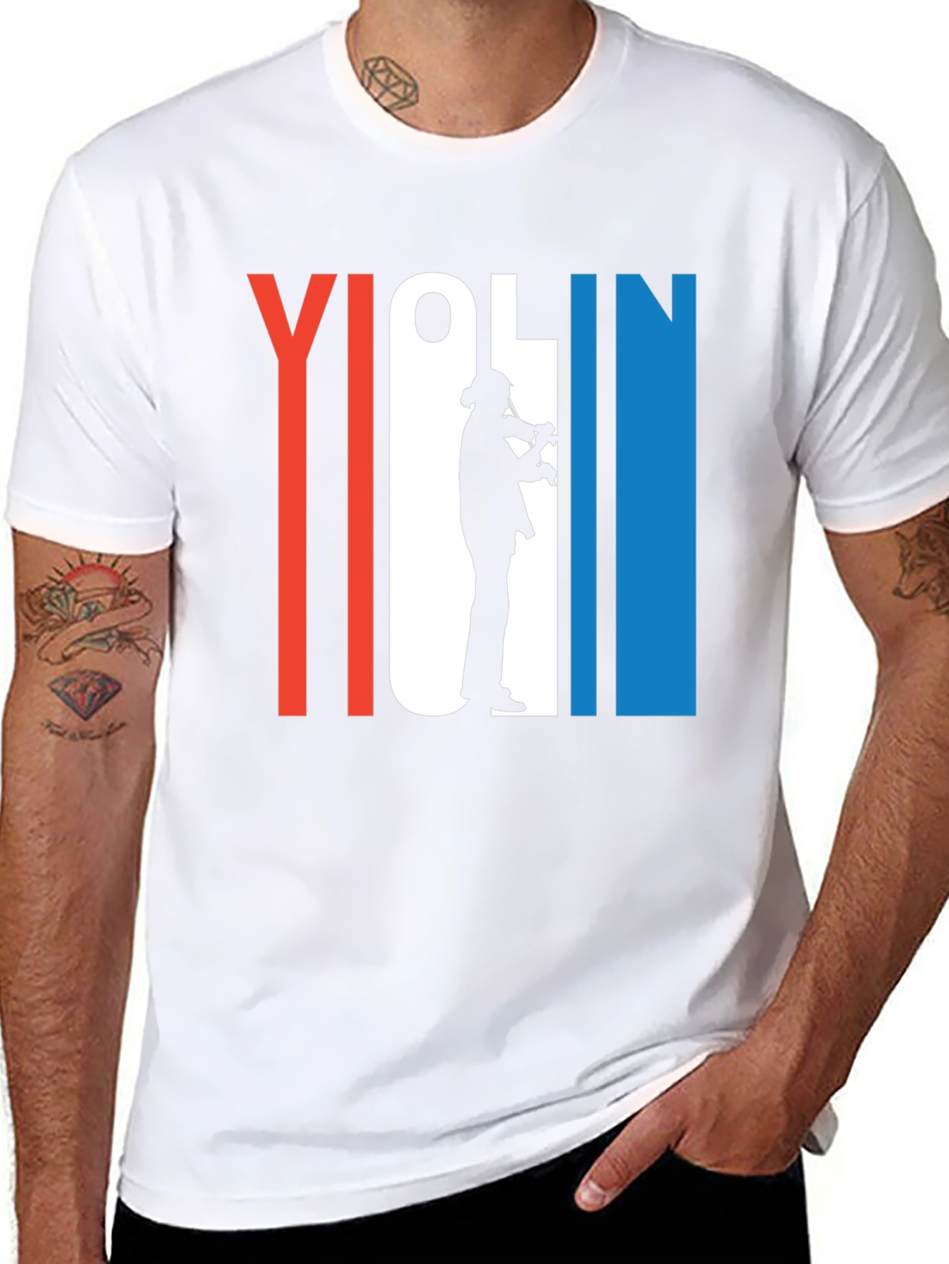 Violin Player Graphic T-Shirt - Music Lover Tee
