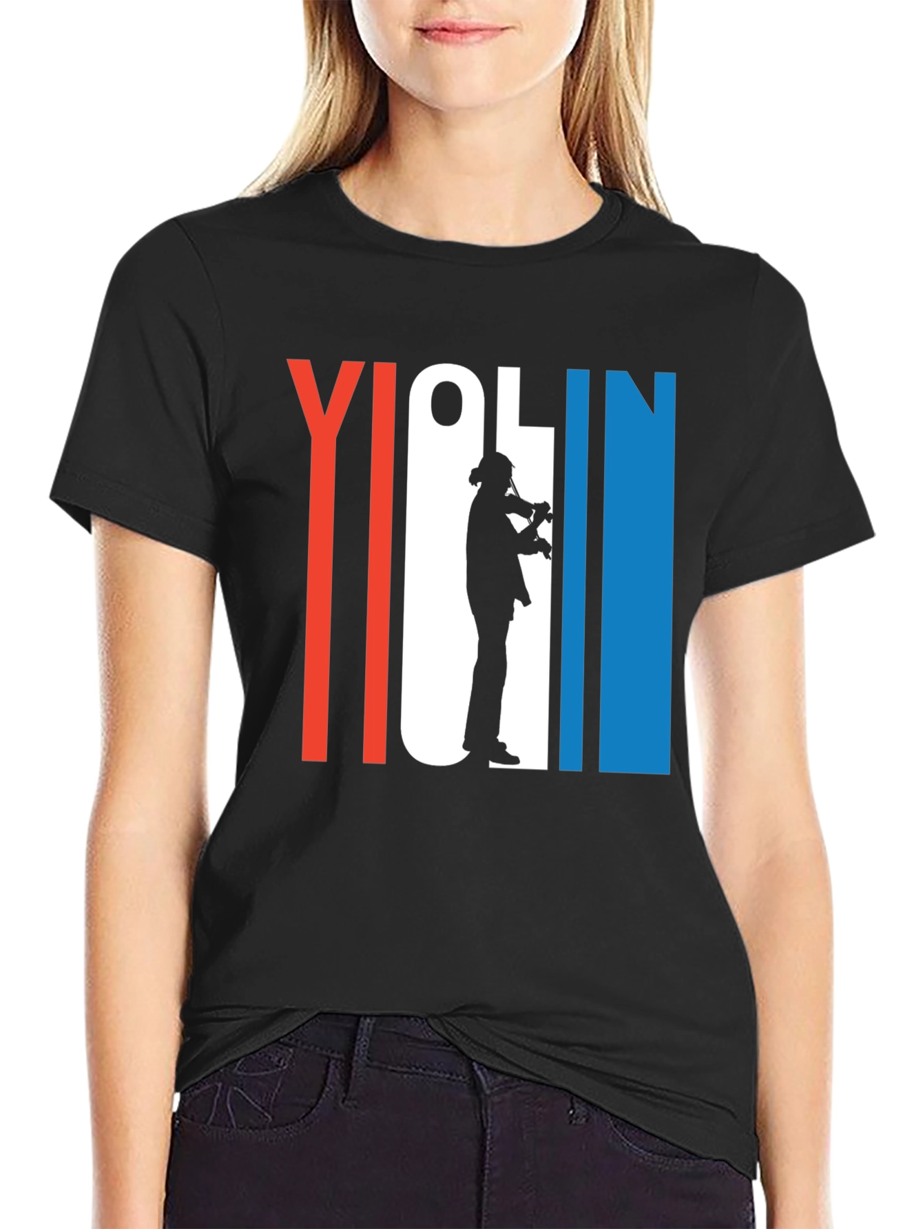 Violin Player Graphic T-Shirt - Music Lover Tee