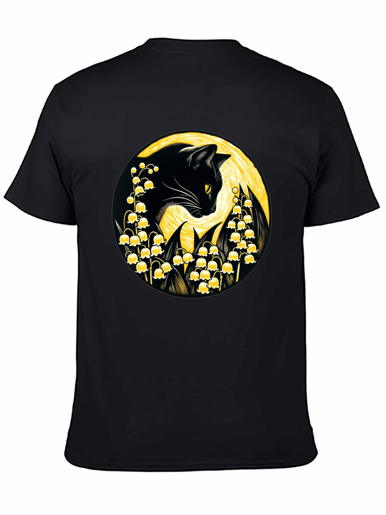 Black Cat Lily T-Shirt