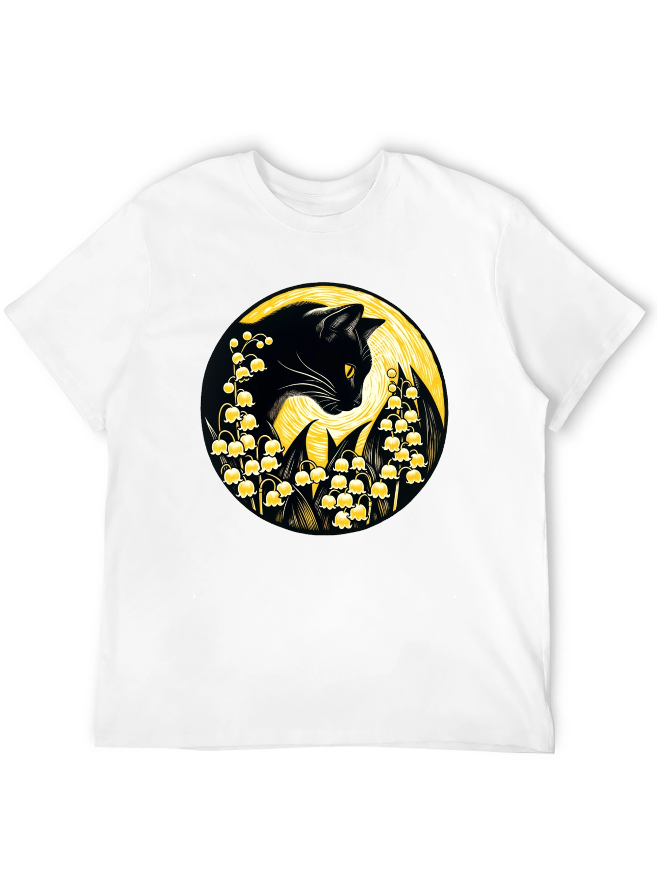 Black Cat Lily T-Shirt