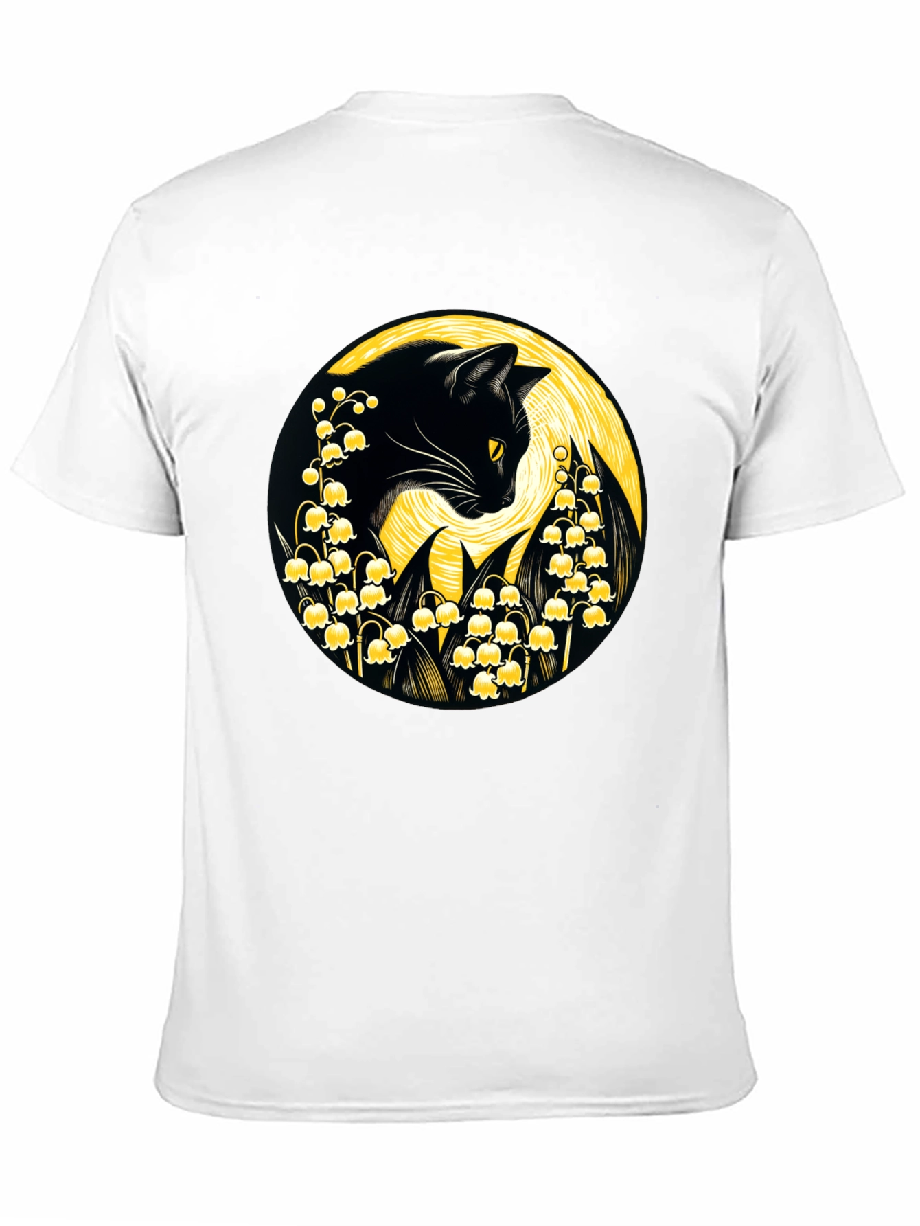 Black Cat Lily T-Shirt