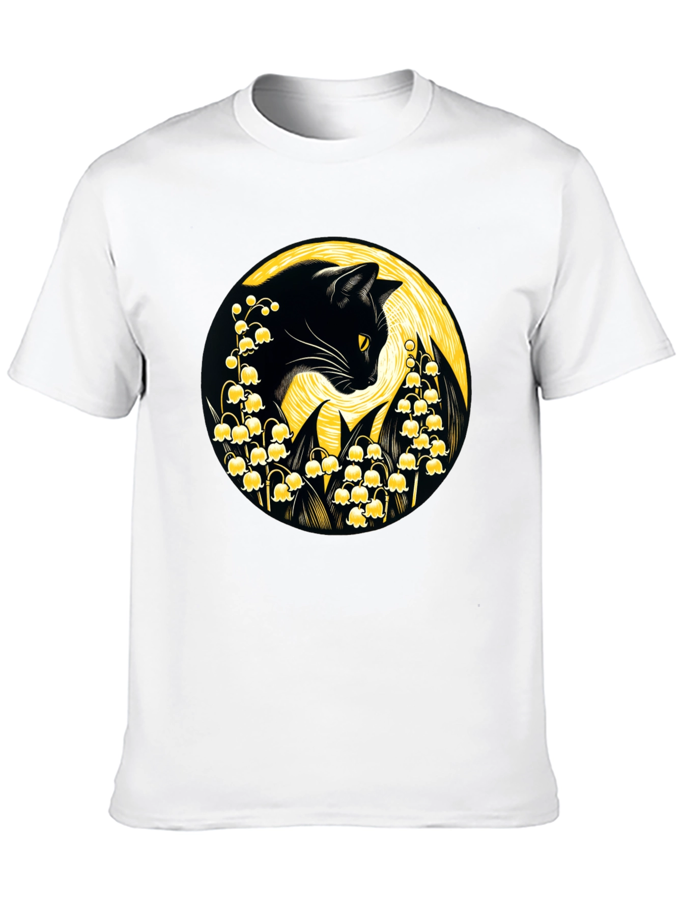 Black Cat Lily T-Shirt