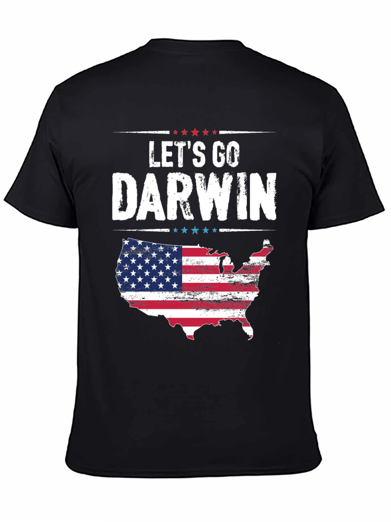 Lets Go Darwin T-Shirt Patriotic USA Map Graphic Tee