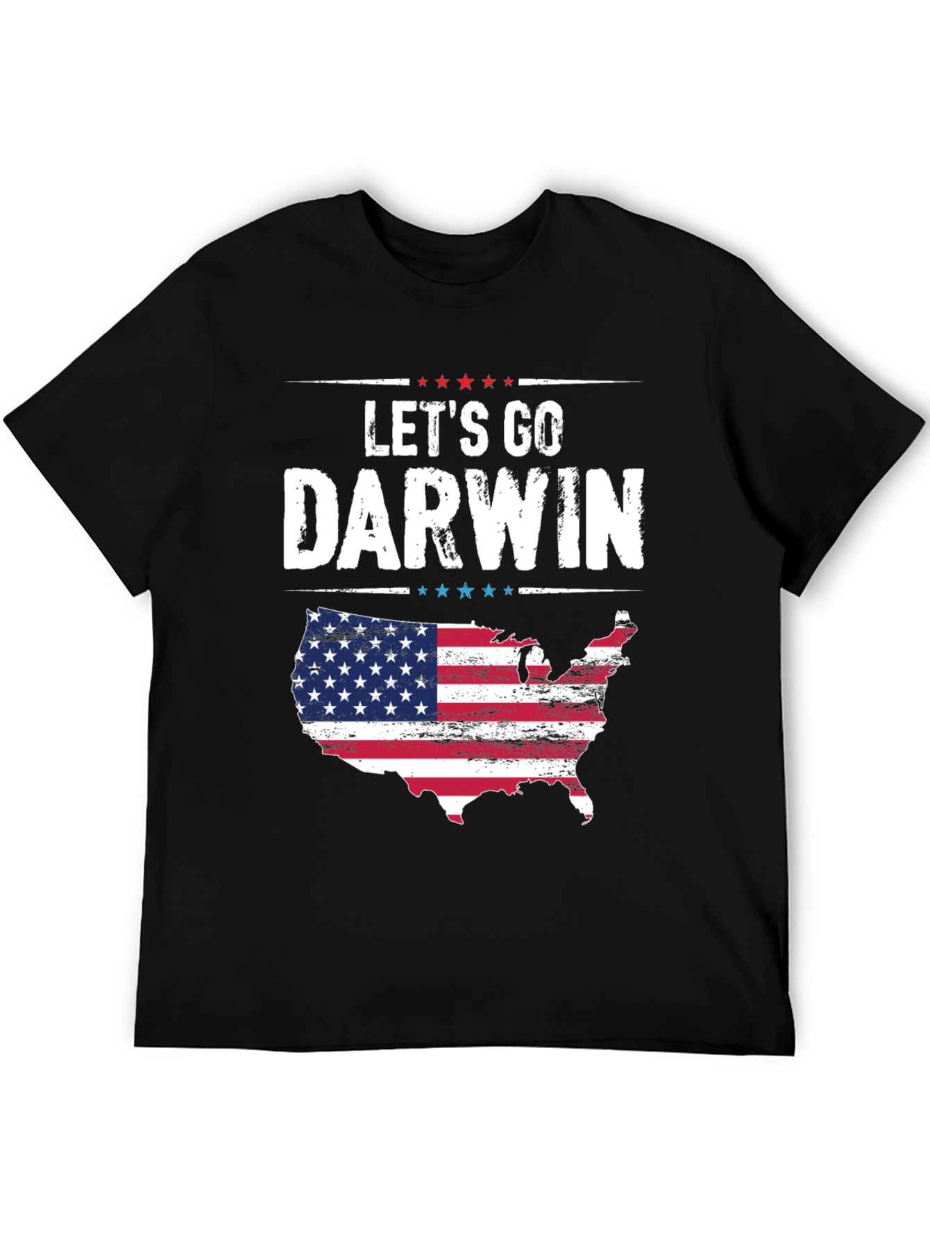 Lets Go Darwin T-Shirt Patriotic USA Map Graphic Tee