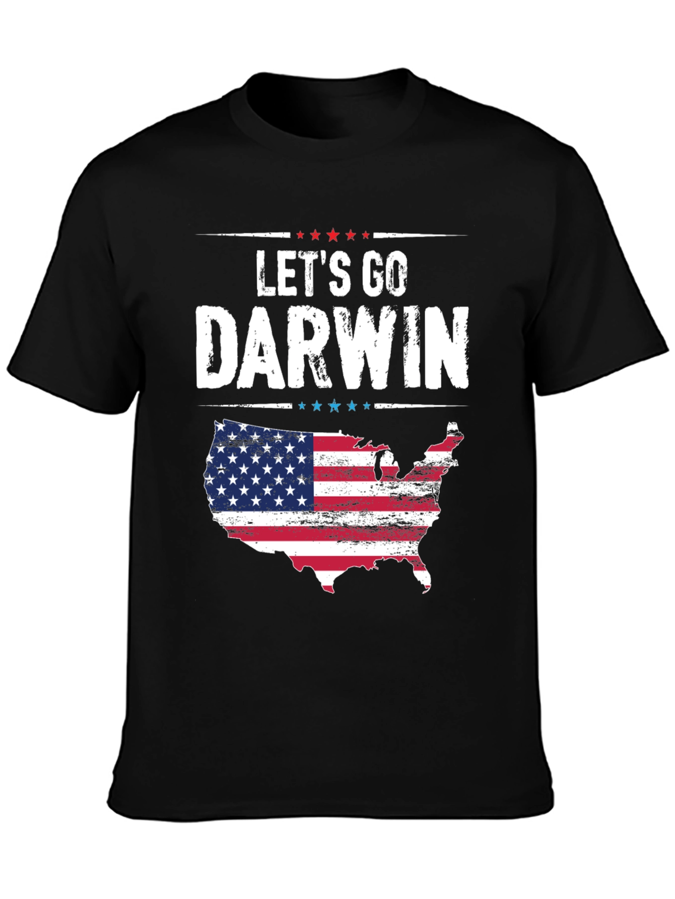 Lets Go Darwin T-Shirt Patriotic USA Map Graphic Tee