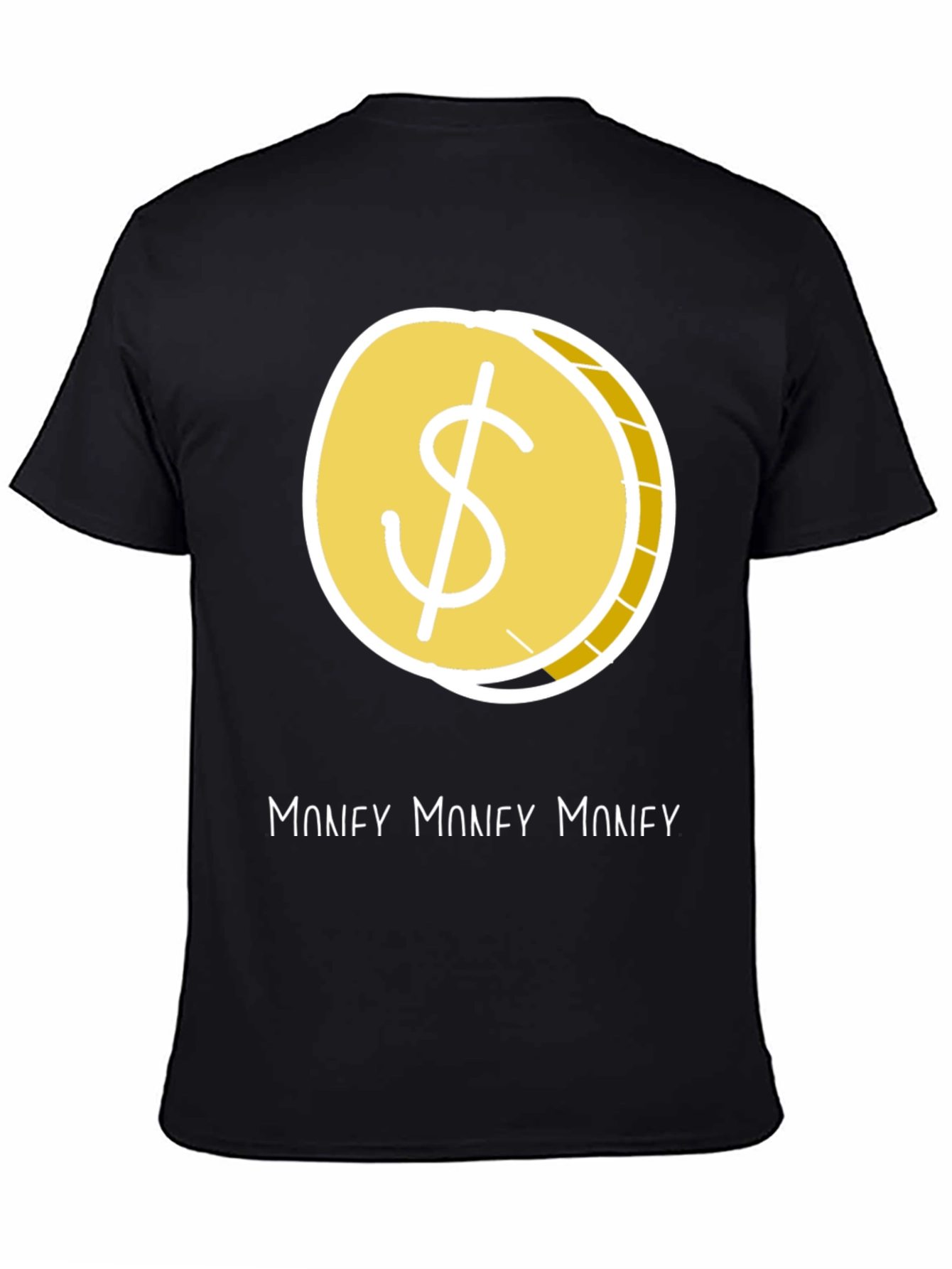 Money Graphic Tee - Stylish Black Dollar Sign T-Shirt