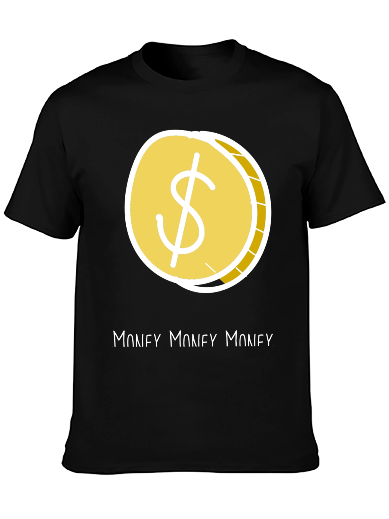 Money Graphic Tee - Stylish Black Dollar Sign T-Shirt