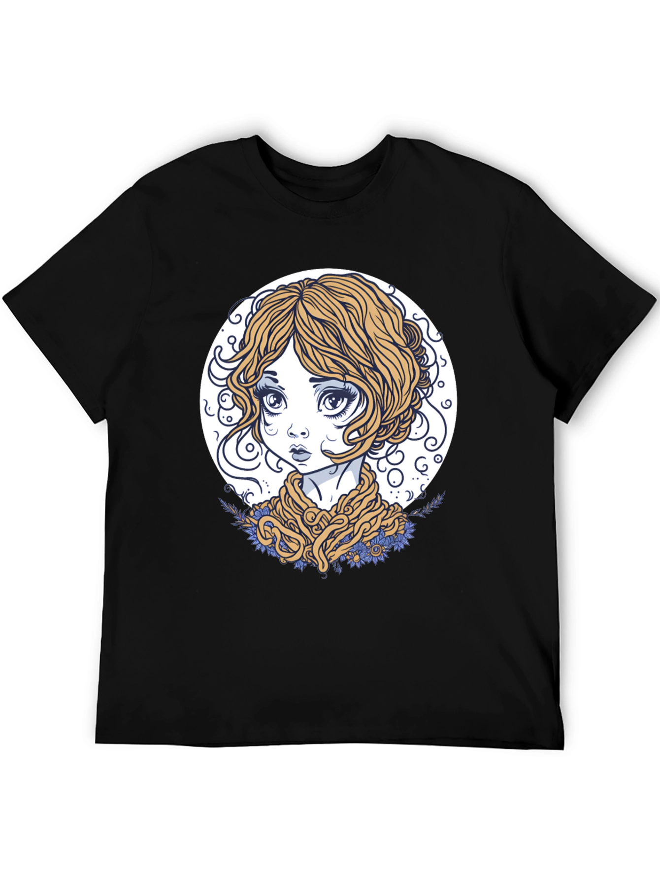 Whimsical Girl Graphic Tee - Unique Art T-Shirt