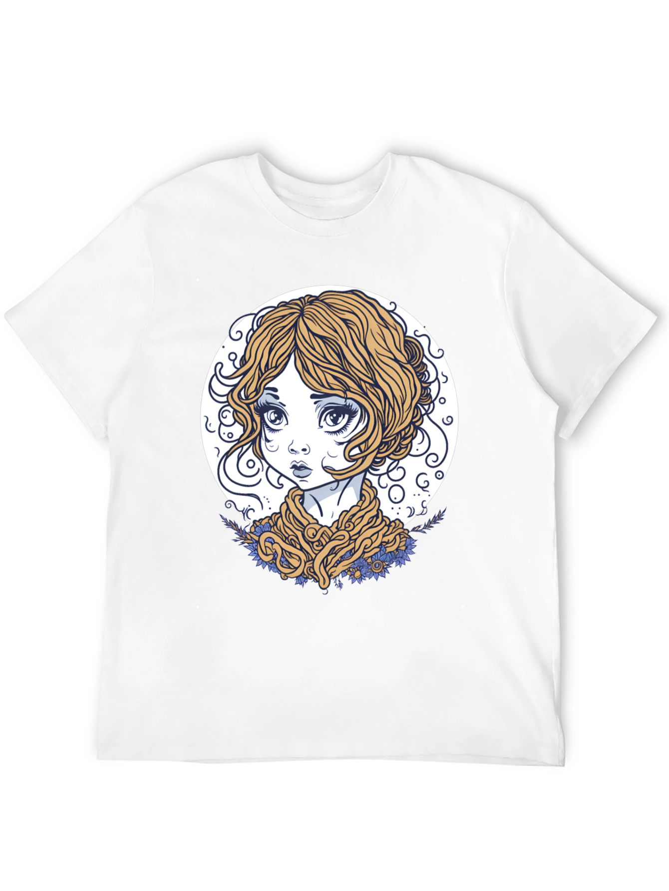 Whimsical Girl Graphic Tee - Unique Art T-Shirt