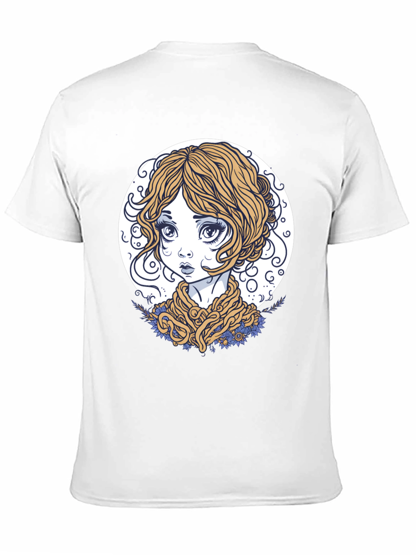 Whimsical Girl Graphic Tee - Unique Art T-Shirt
