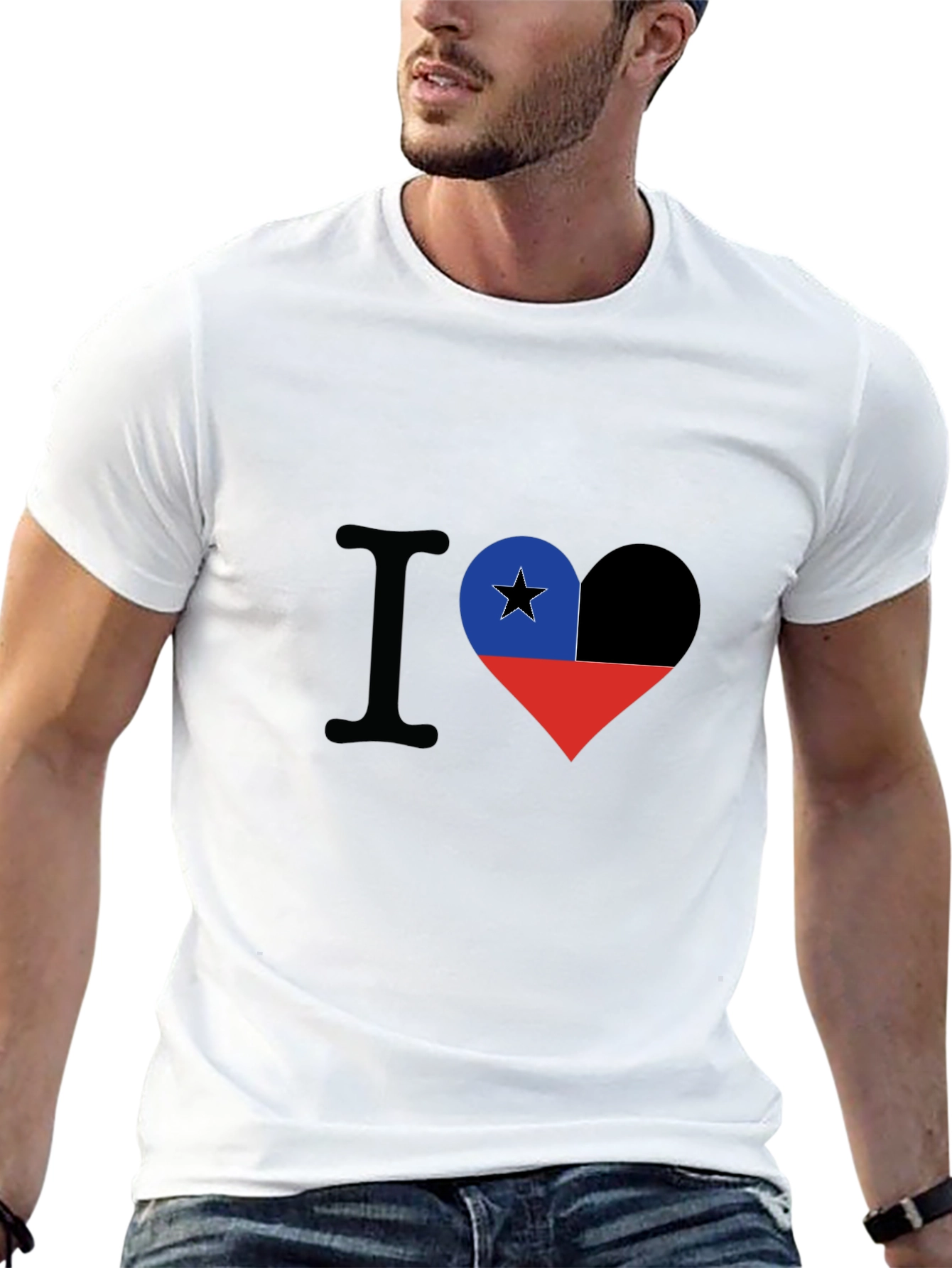 I Love Chile T-Shirt - Heart Flag Design