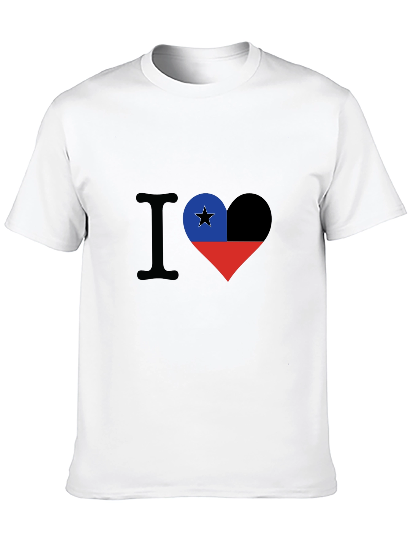 I Love Chile T-Shirt - Heart Flag Design