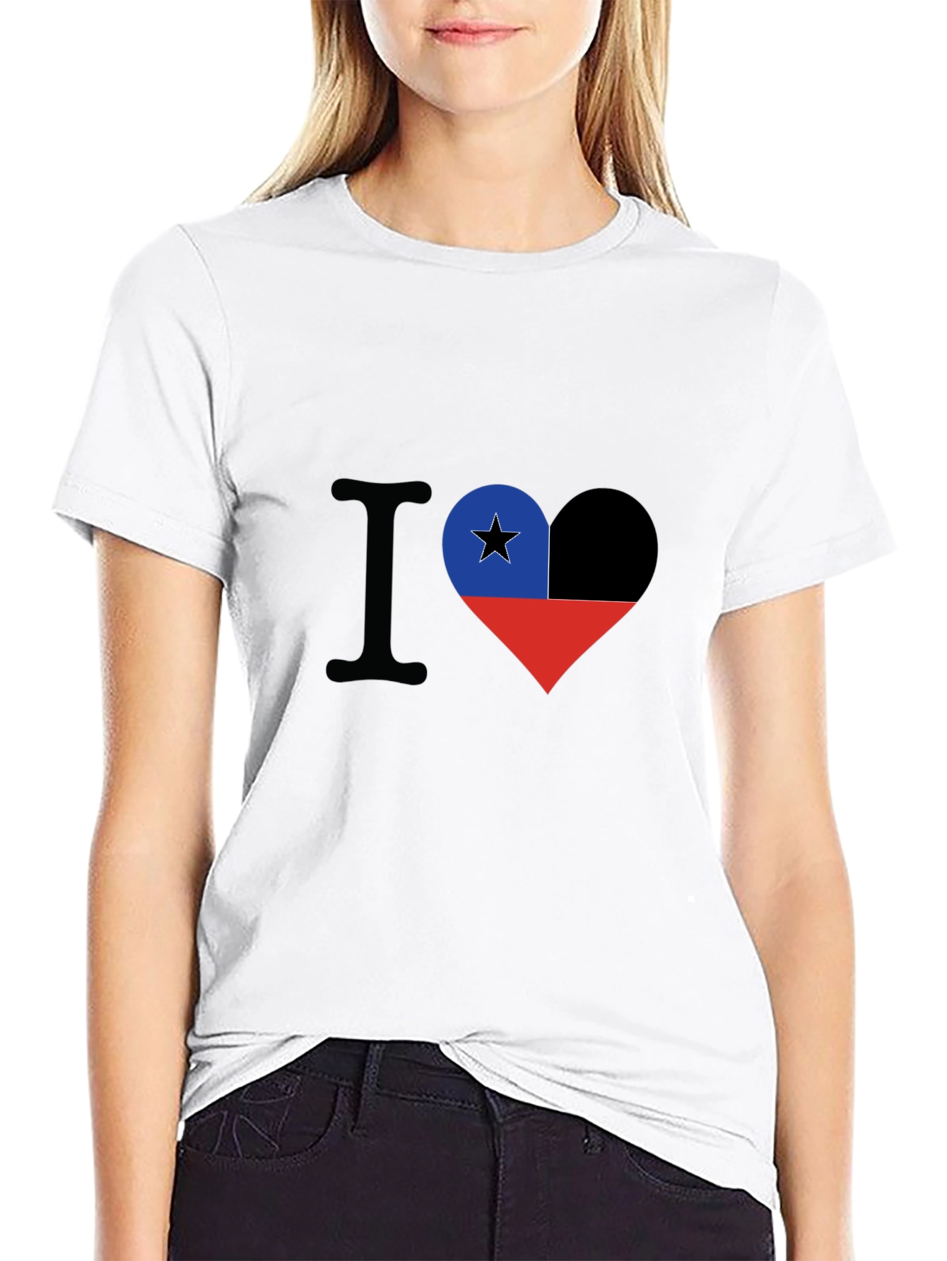 I Love Chile T-Shirt - Heart Flag Design