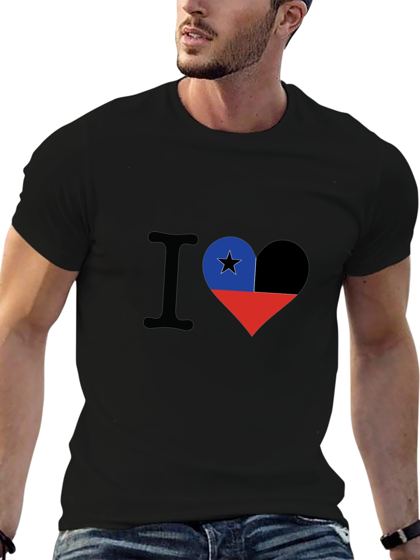 I Love Chile T-Shirt - Heart Flag Design