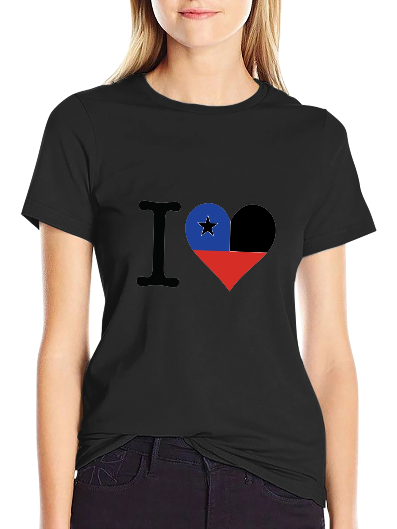 I Love Chile T-Shirt - Heart Flag Design
