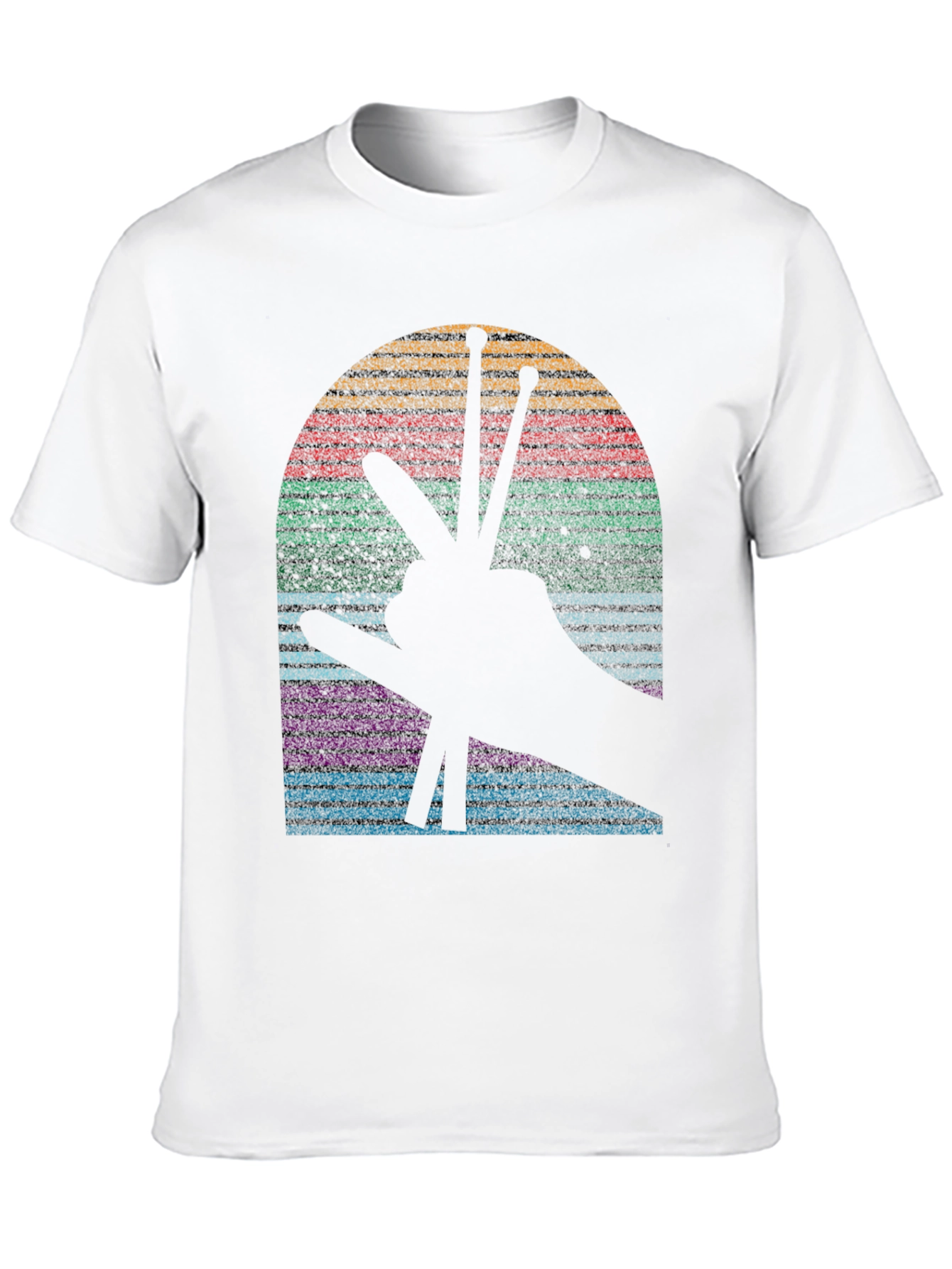 Retro Drummer Sunset Graphic Tee