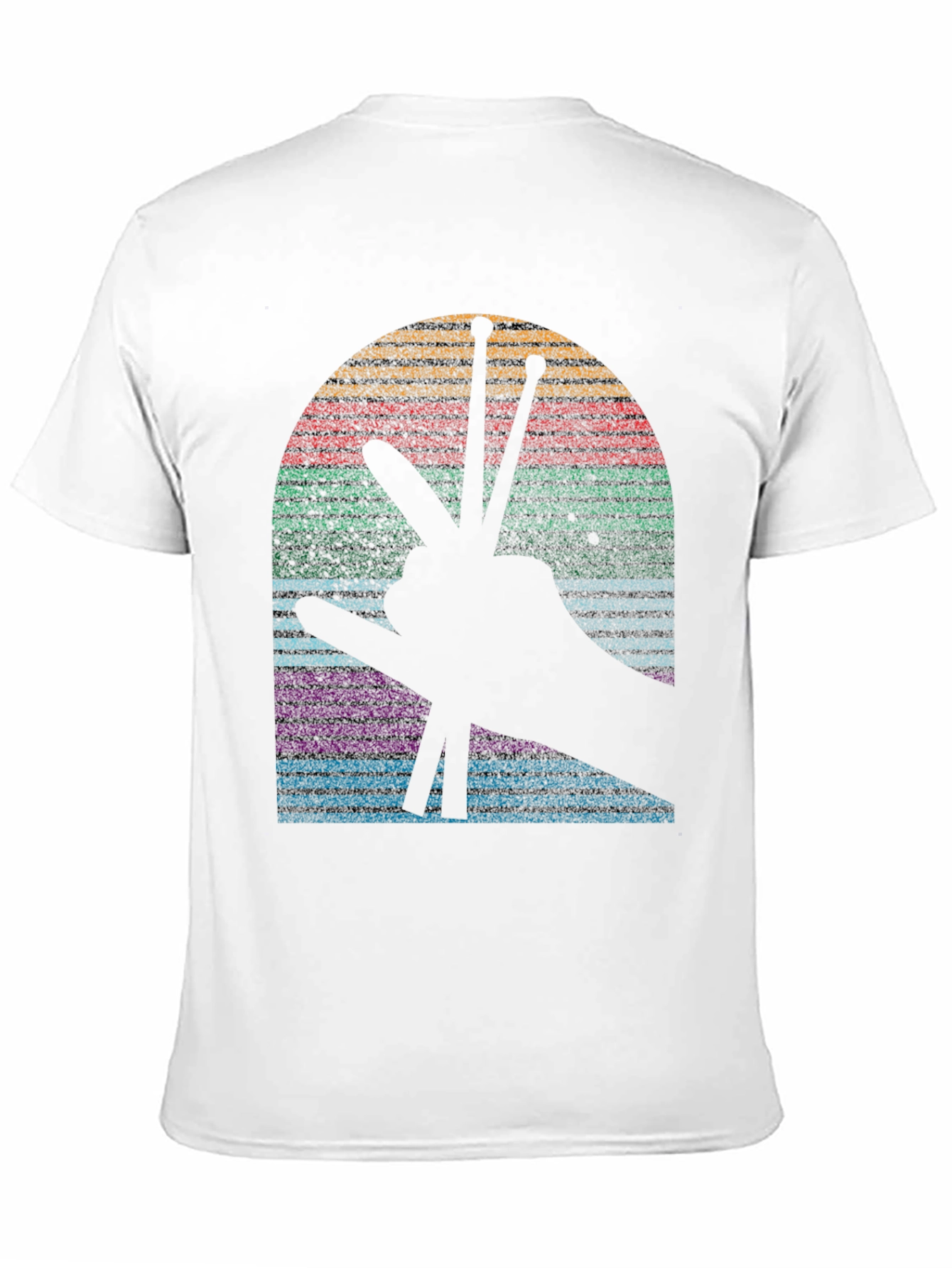 Retro Drummer Sunset Graphic Tee