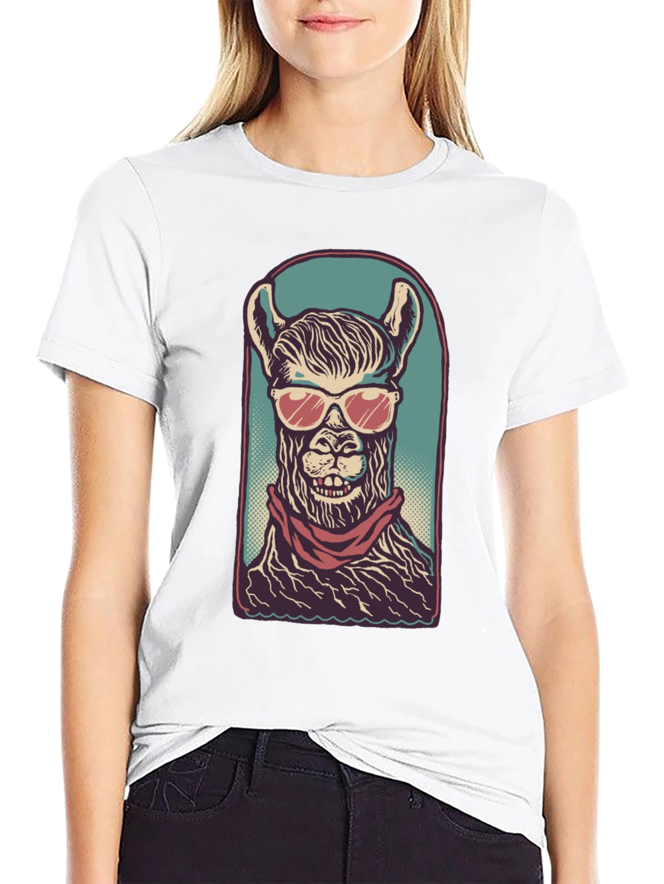 Cool Llama Graphic Tee - Mens Black T-Shirt