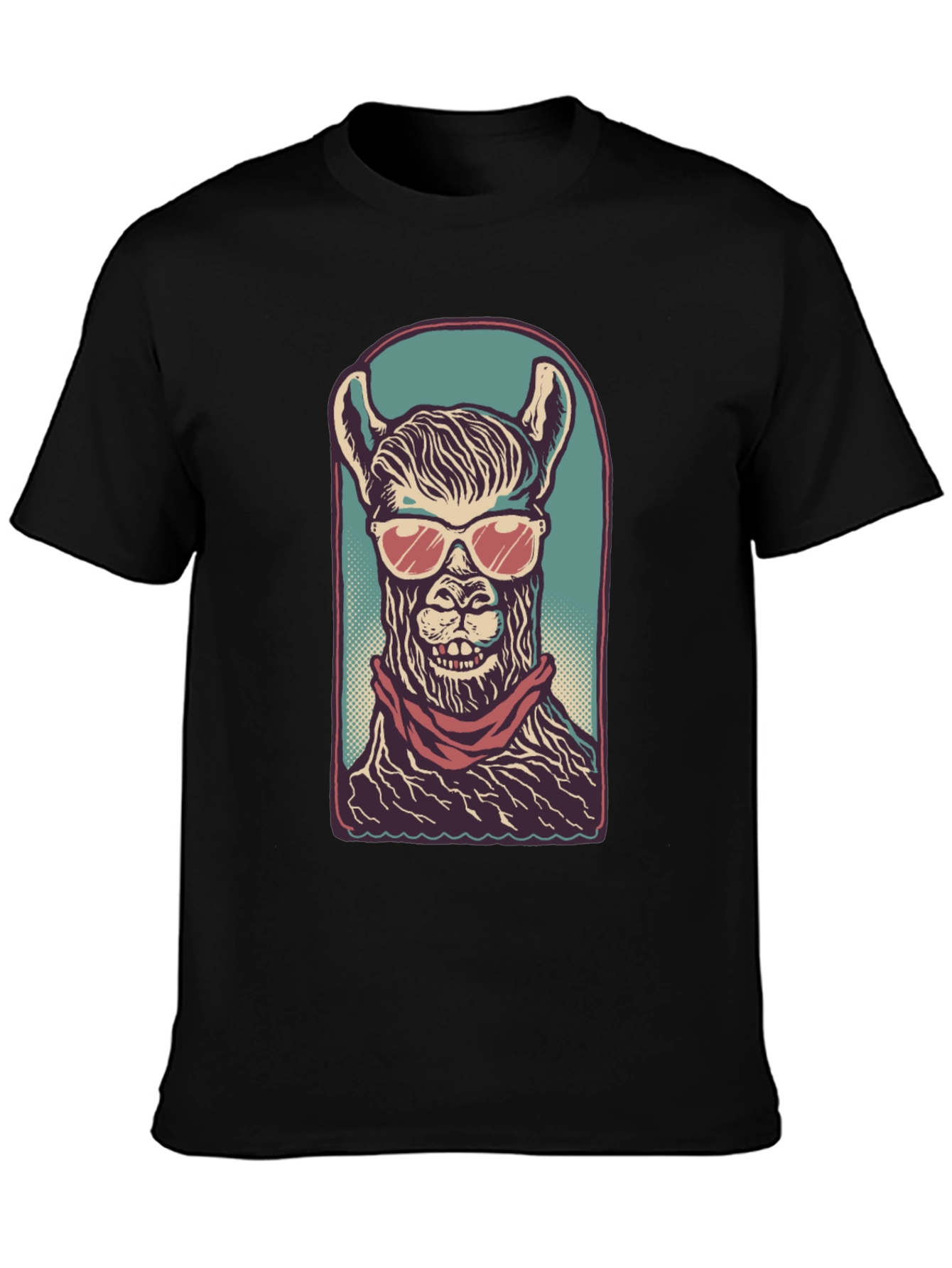 Cool Llama Graphic Tee - Mens Black T-Shirt