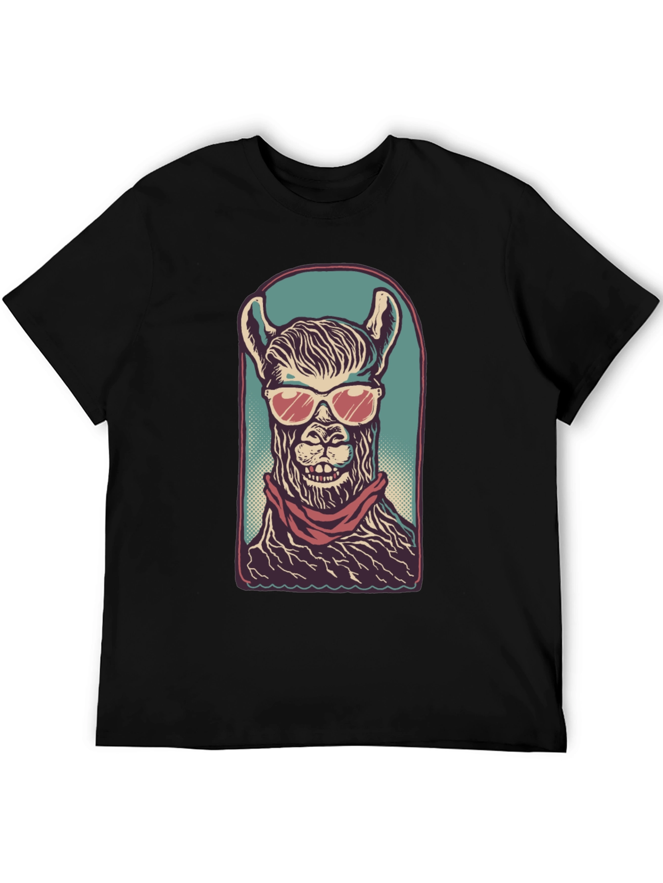 Cool Llama Graphic Tee - Mens Black T-Shirt