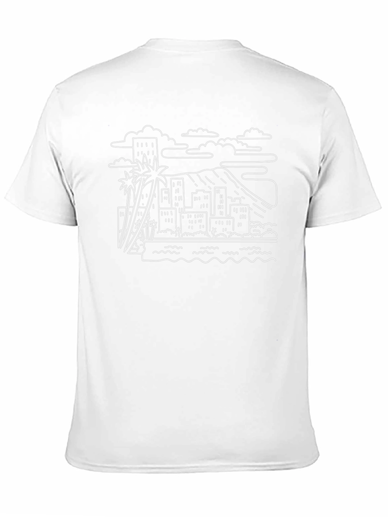 Black Honolulu Skyline T-Shirt