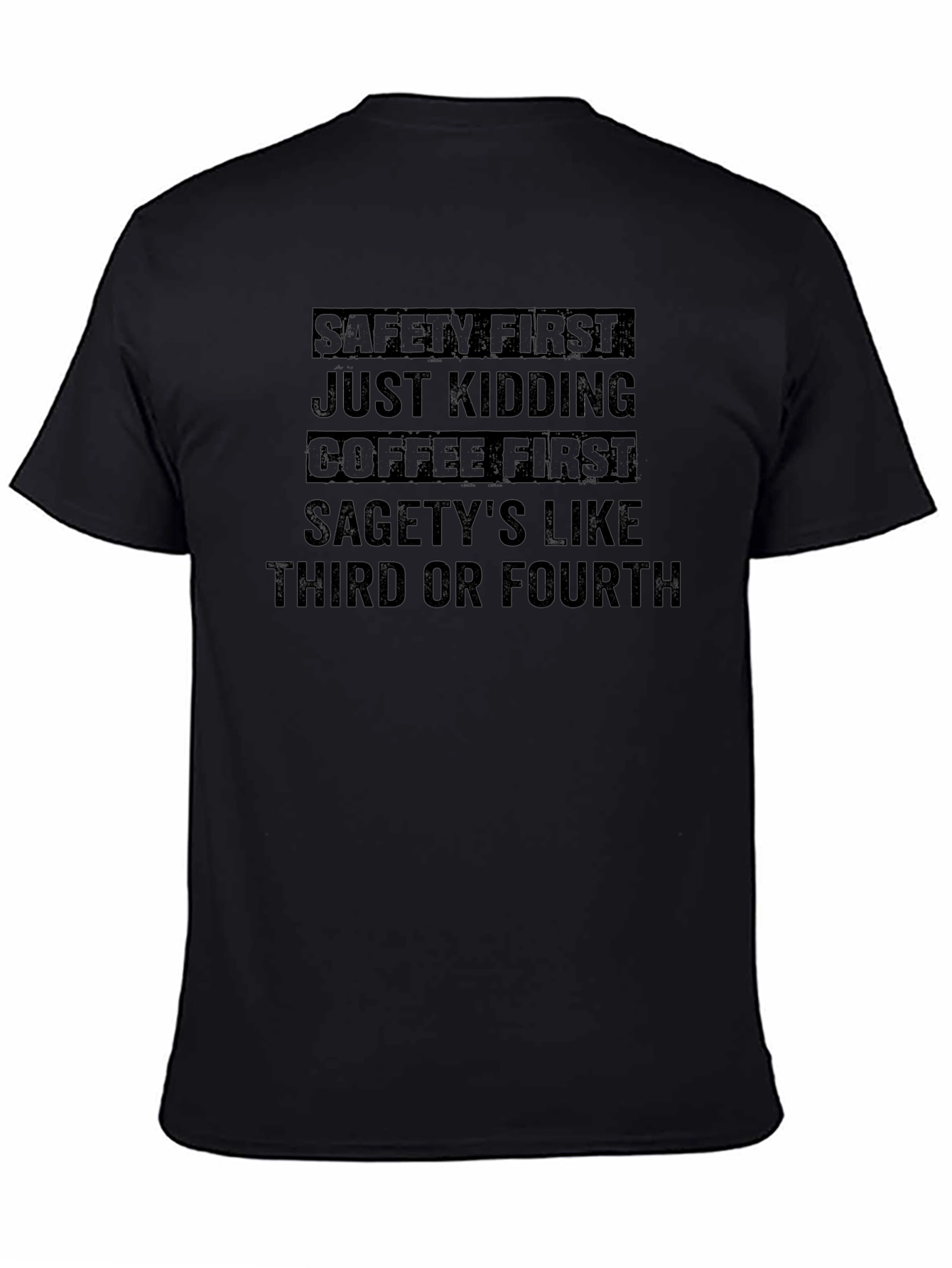 Coffee First Funny Graphic T-Shirt - Unisex