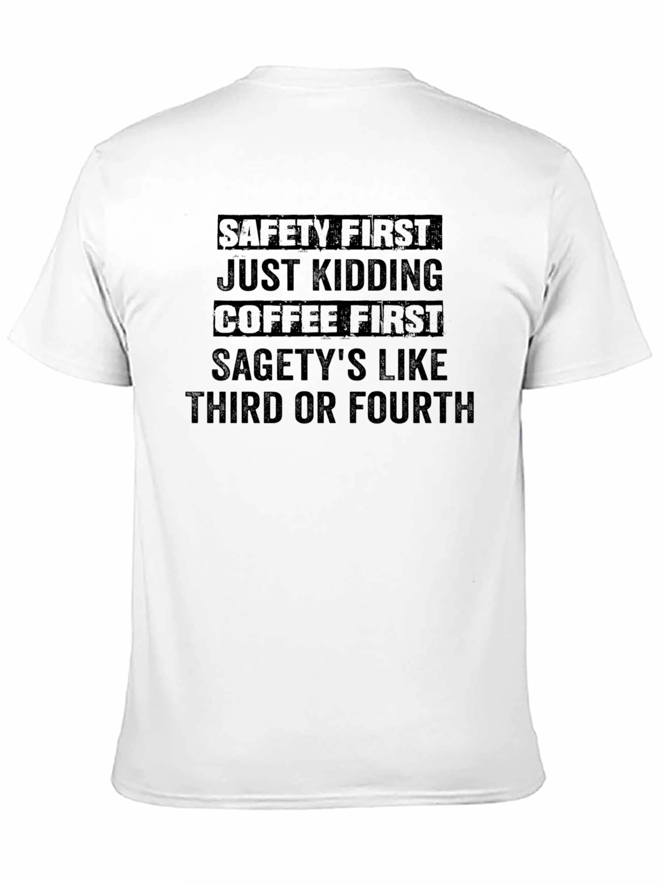 Coffee First Funny Graphic T-Shirt - Unisex