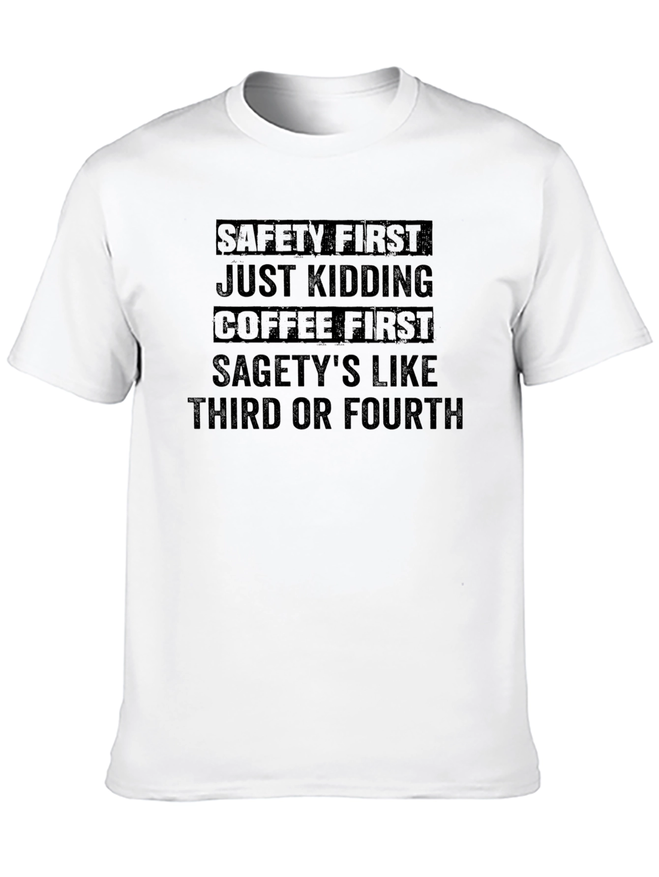 Coffee First Funny Graphic T-Shirt - Unisex