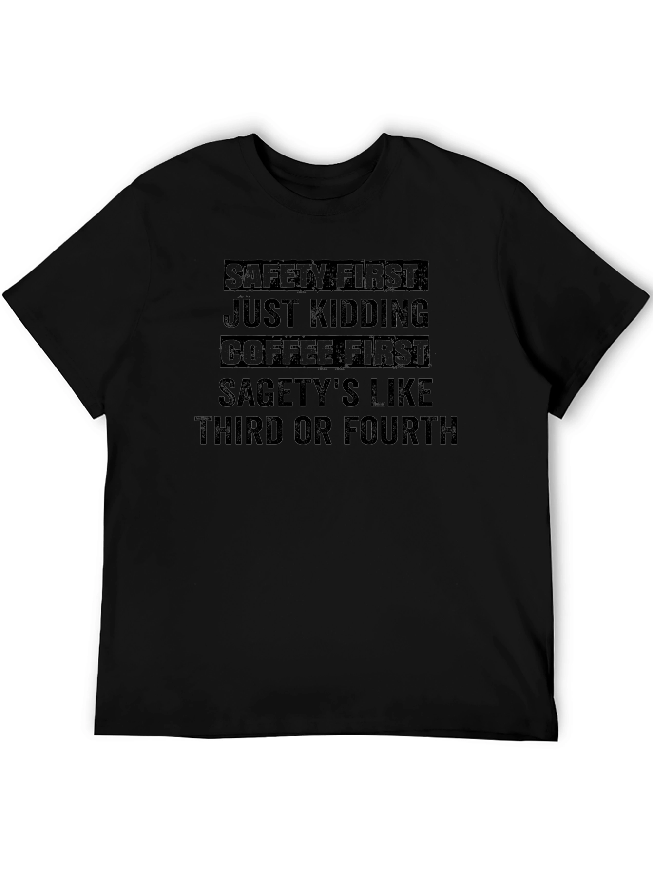 Coffee First Funny Graphic T-Shirt - Unisex