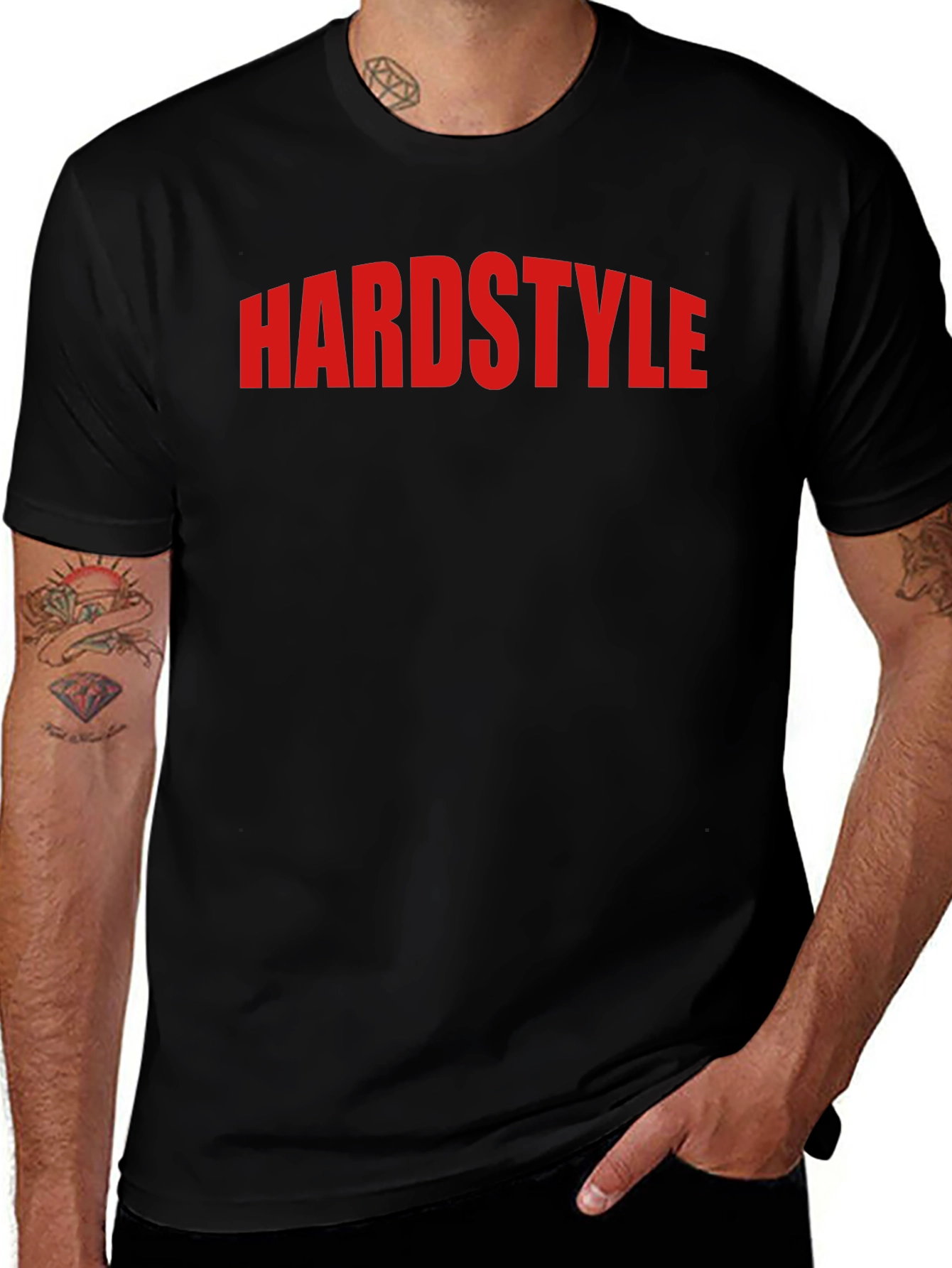 Hardstyle Graphic Tee - Black Cotton Blend