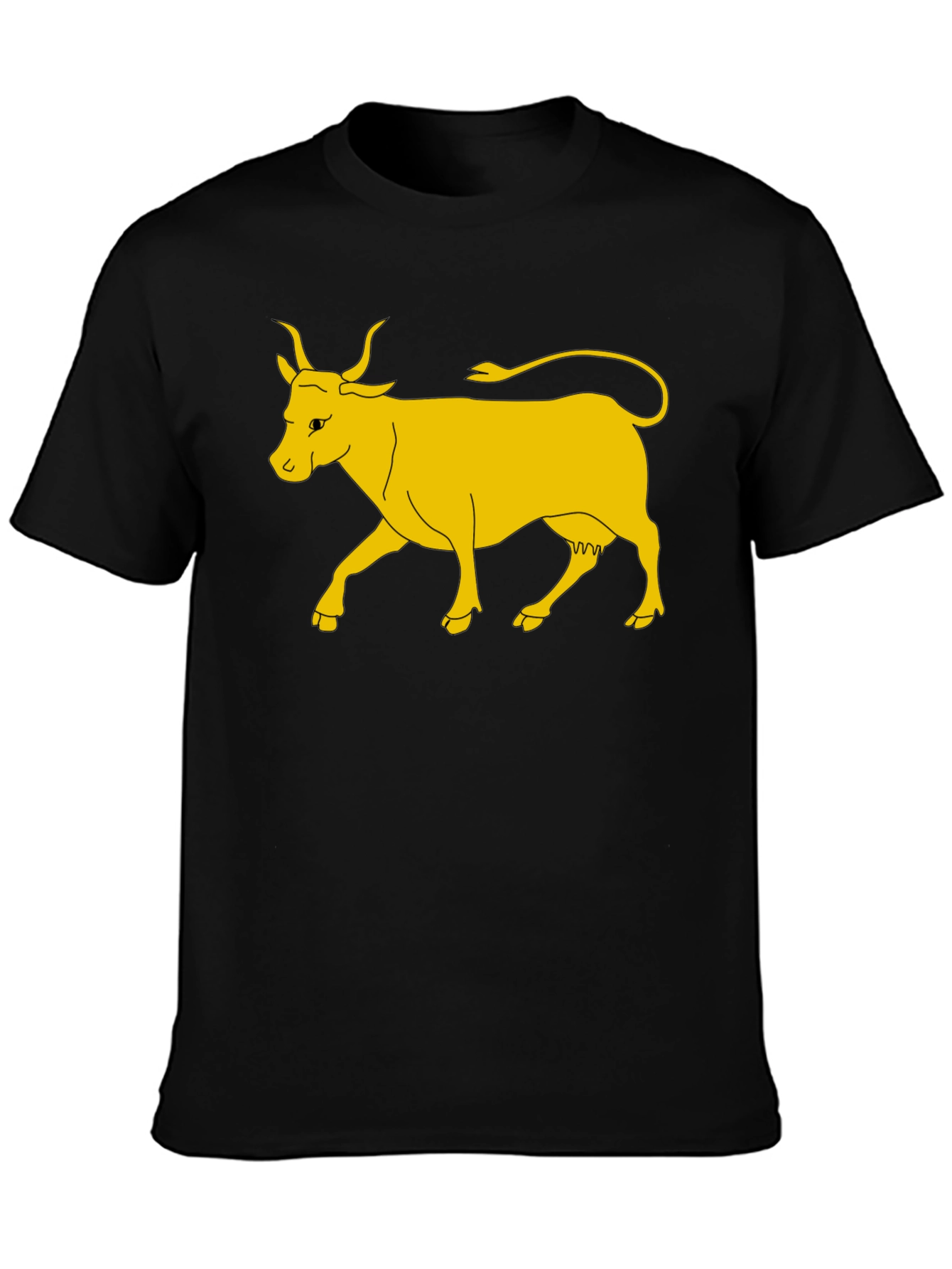 Golden Cow Graphic Tee - Unisex Black T-Shirt