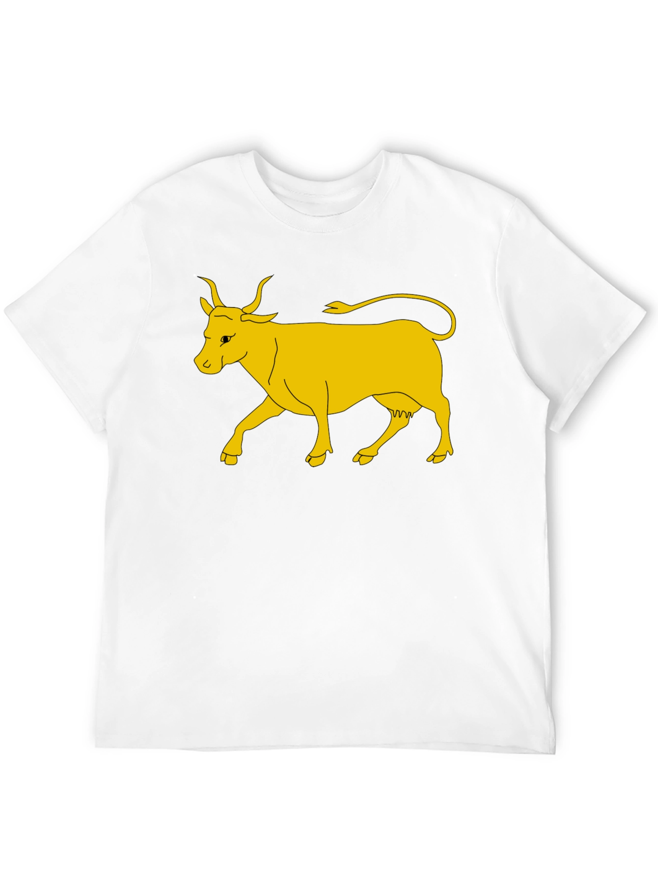 Golden Cow Graphic Tee - Unisex Black T-Shirt