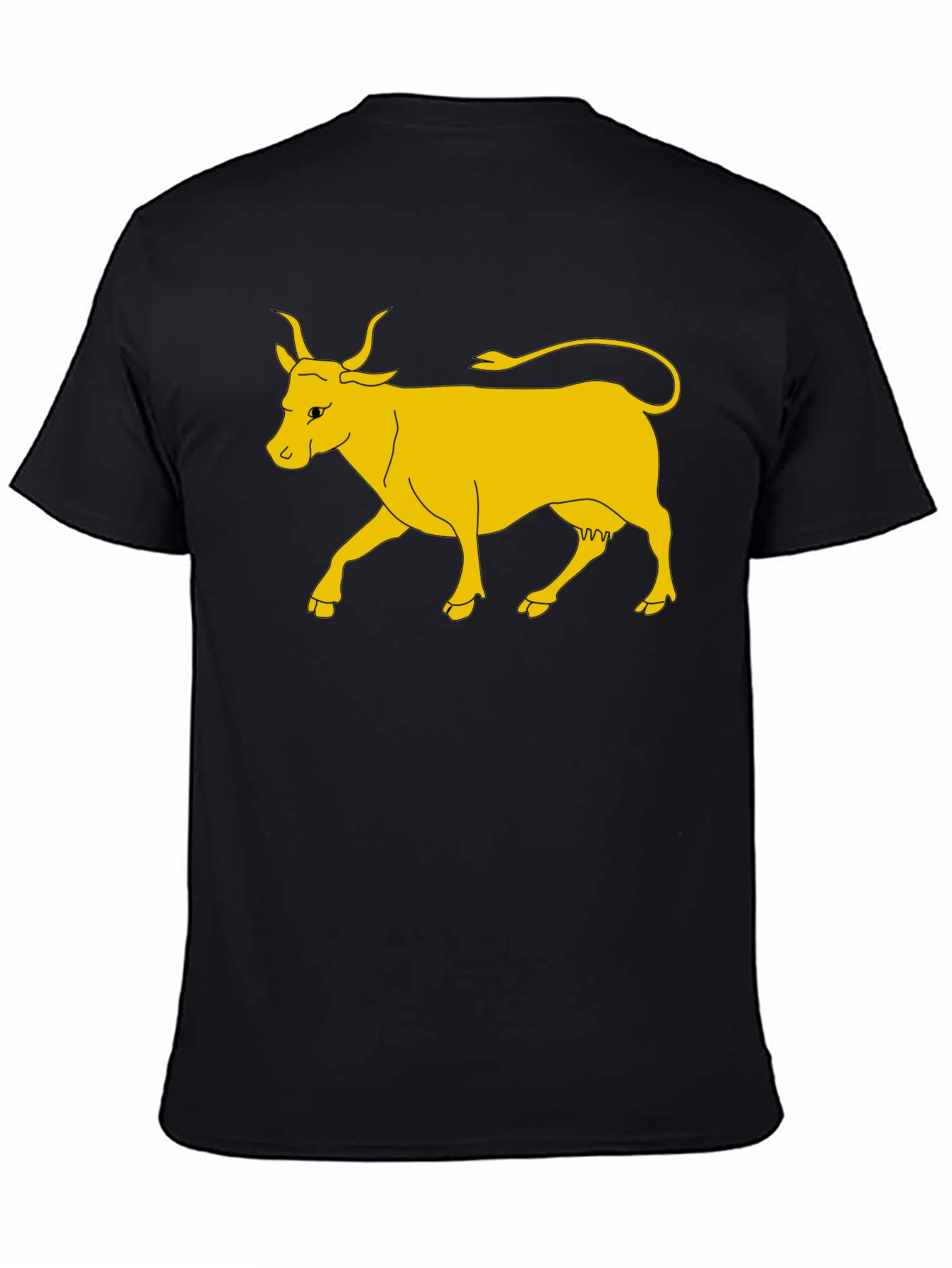 Golden Cow Graphic Tee - Unisex Black T-Shirt