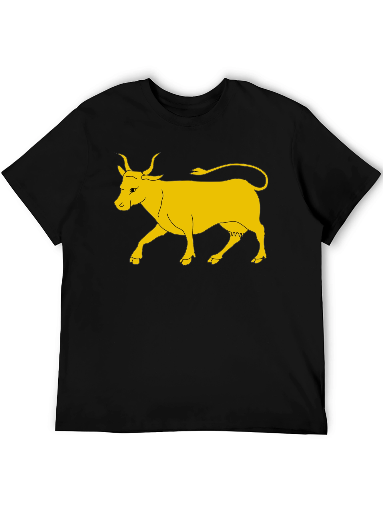 Golden Cow Graphic Tee - Unisex Black T-Shirt