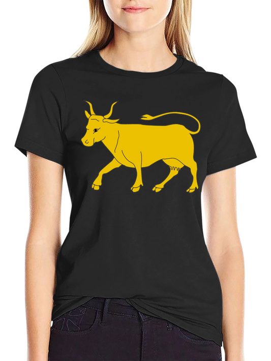 Golden Cow Graphic Tee - Unisex Black T-Shirt
