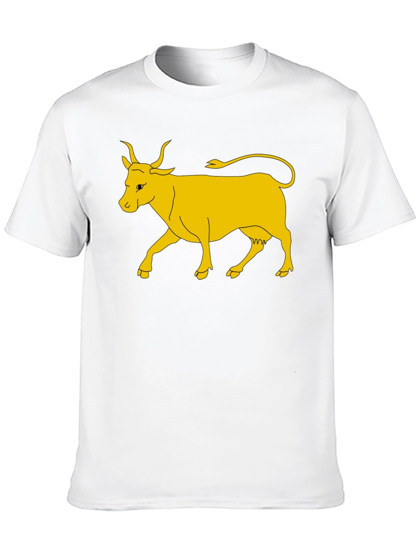 Golden Cow Graphic Tee - Unisex Black T-Shirt