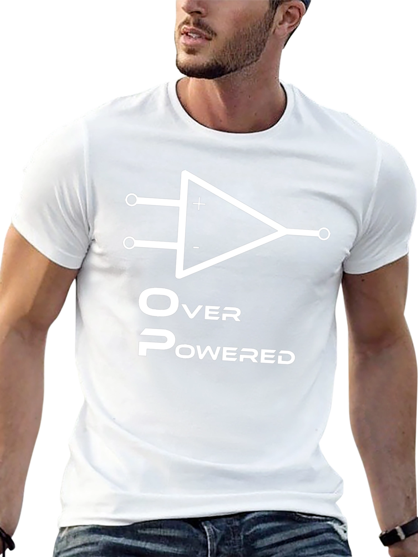 Overpowered Black T-Shirt - Op Amp Design
