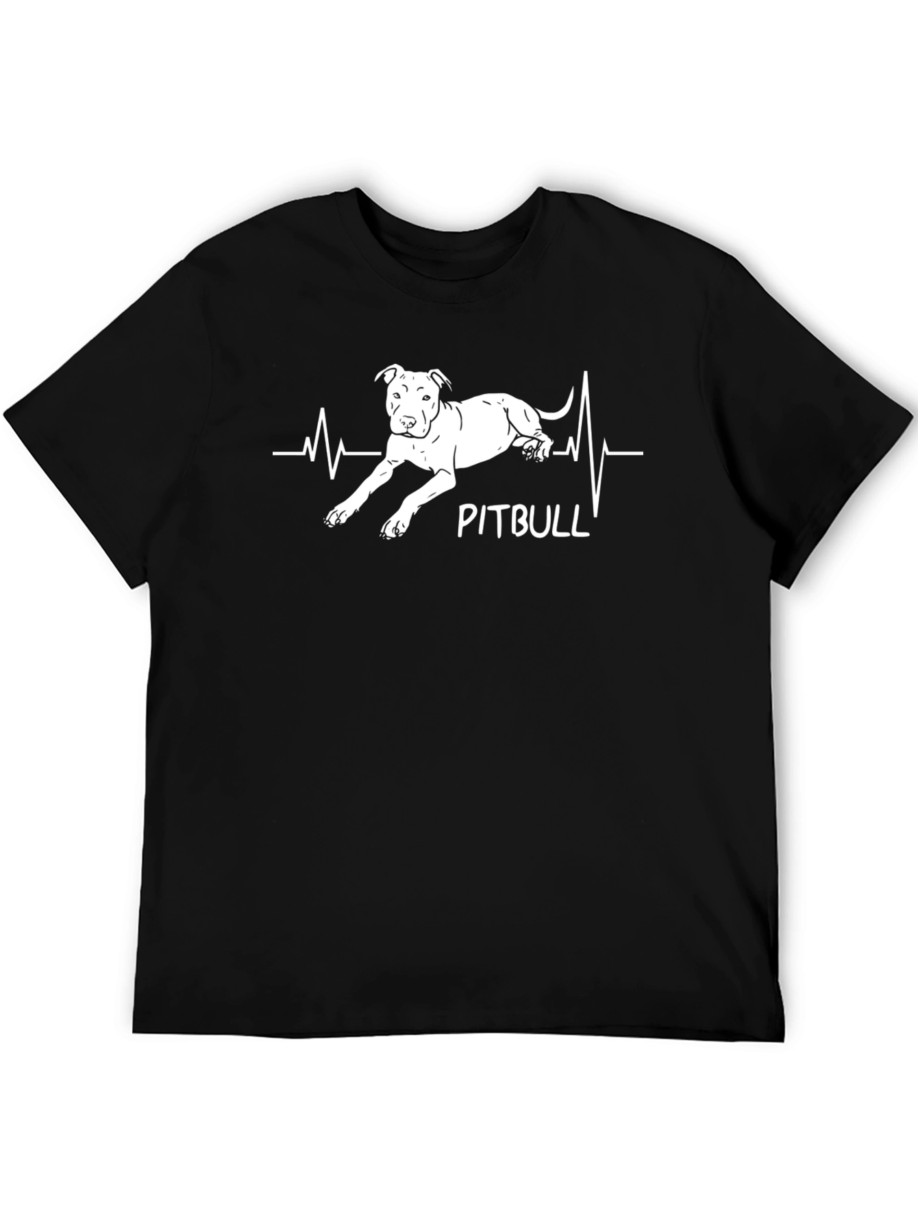 Pitbull Heartbeat T-Shirt - Dog Lover Tee