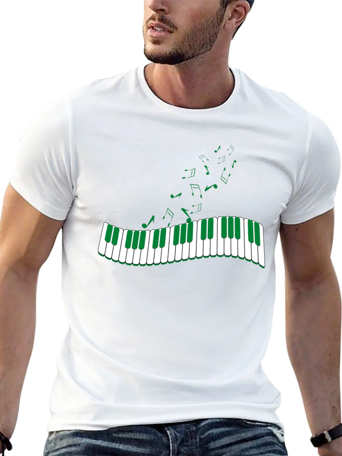 Musical Keys Graphic Tee - Green
