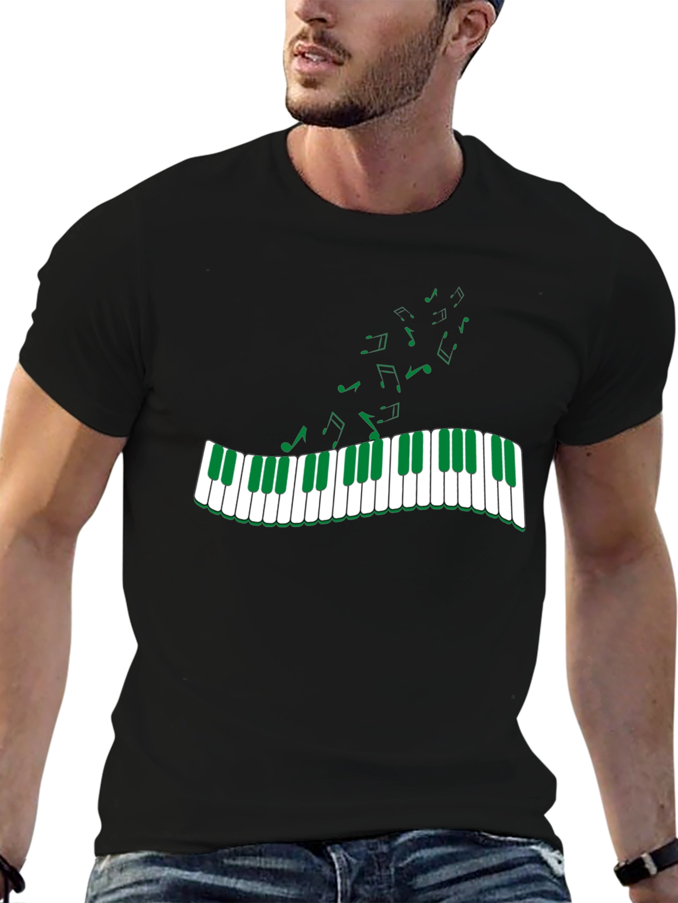Musical Keys Graphic Tee - Green