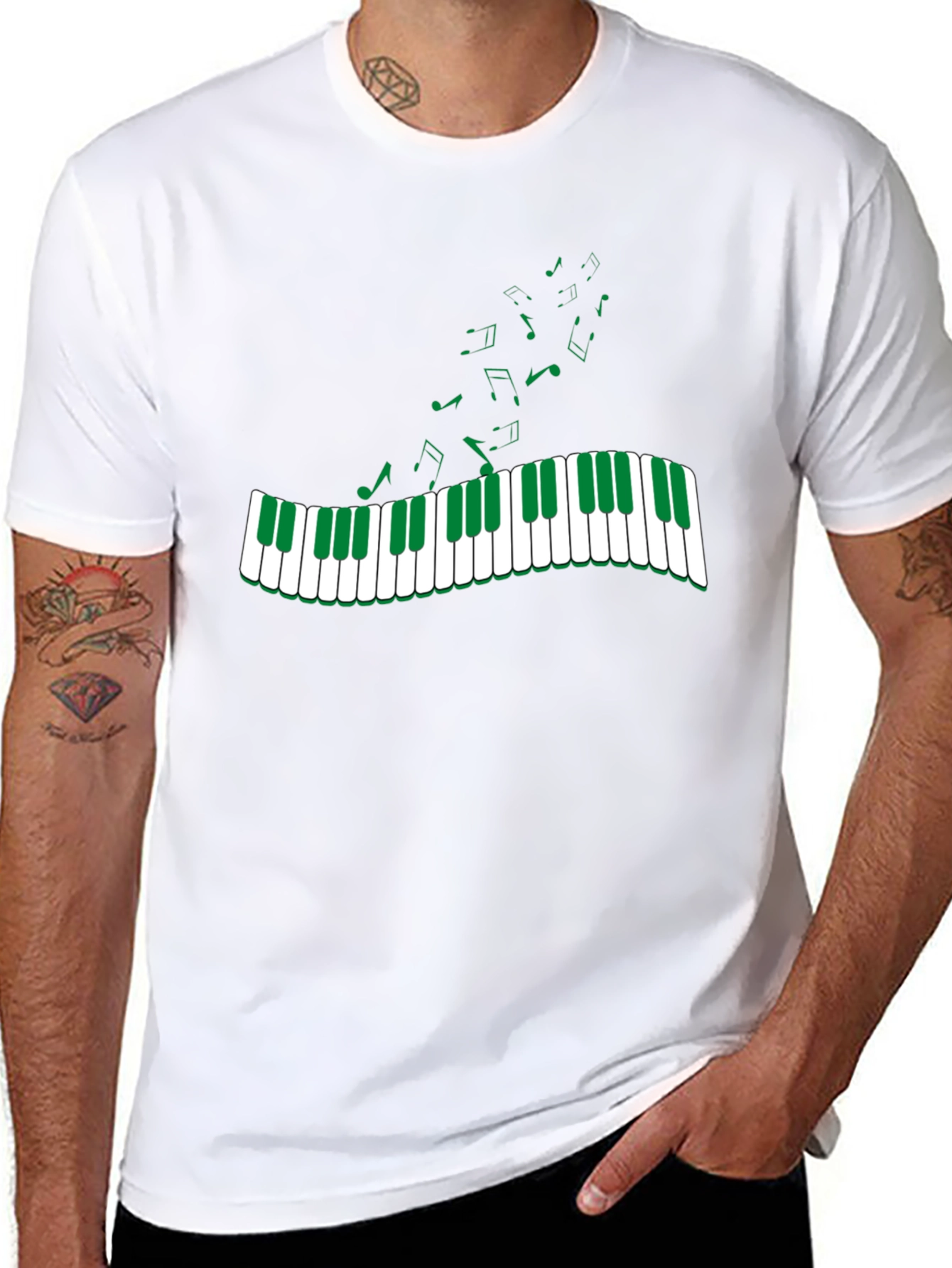 Musical Keys Graphic Tee - Green