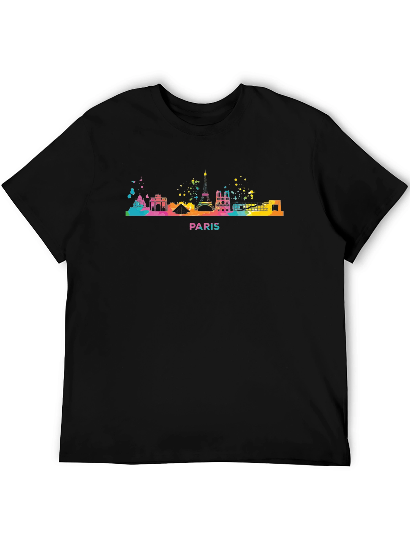 Paris Skyline Graphic T-Shirt - Mens Crew Neck Tee
