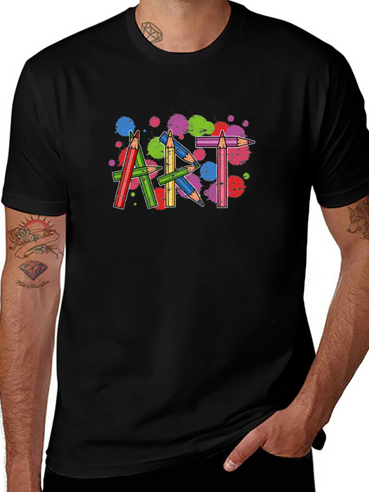 Art Pencils T-Shirt - Colorful Artist Tee