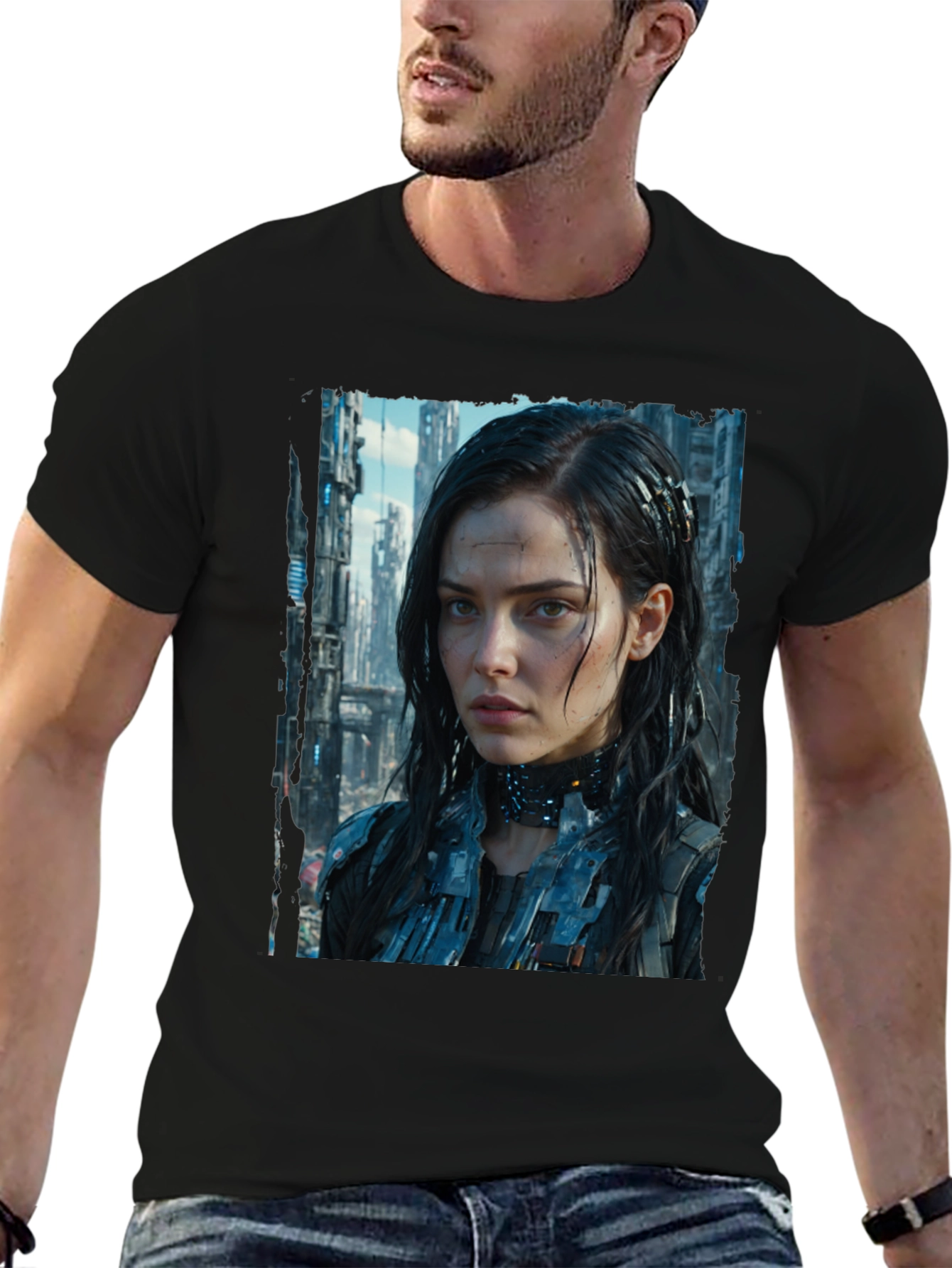 Cyberpunk Girl Graphic T-Shirt