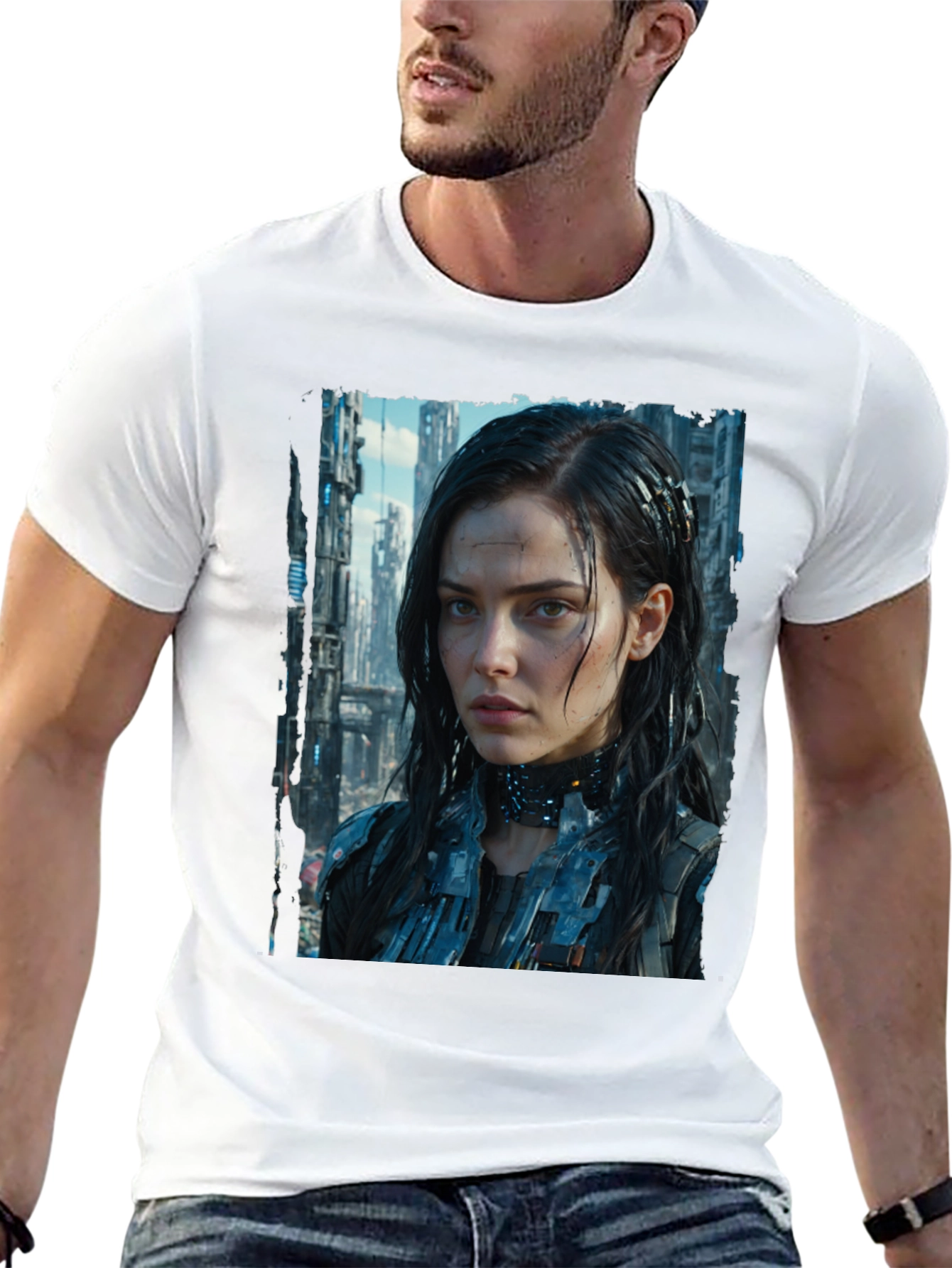 Cyberpunk Girl Graphic T-Shirt