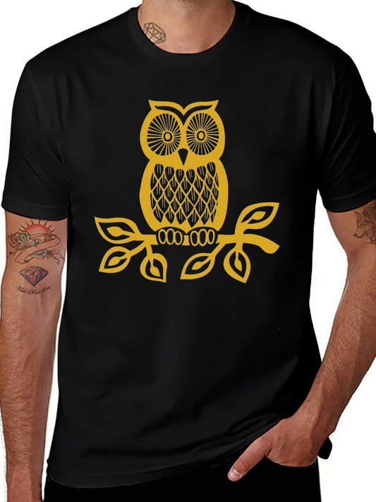 Owl Graphic Black T-Shirt