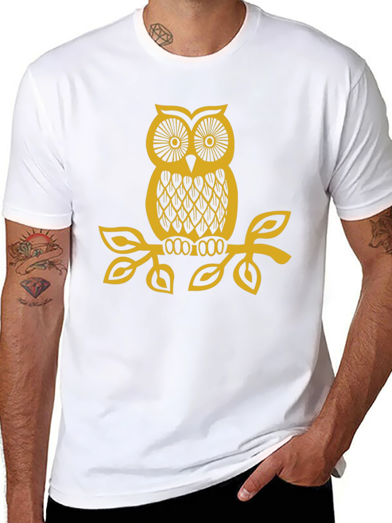 Owl Graphic Black T-Shirt