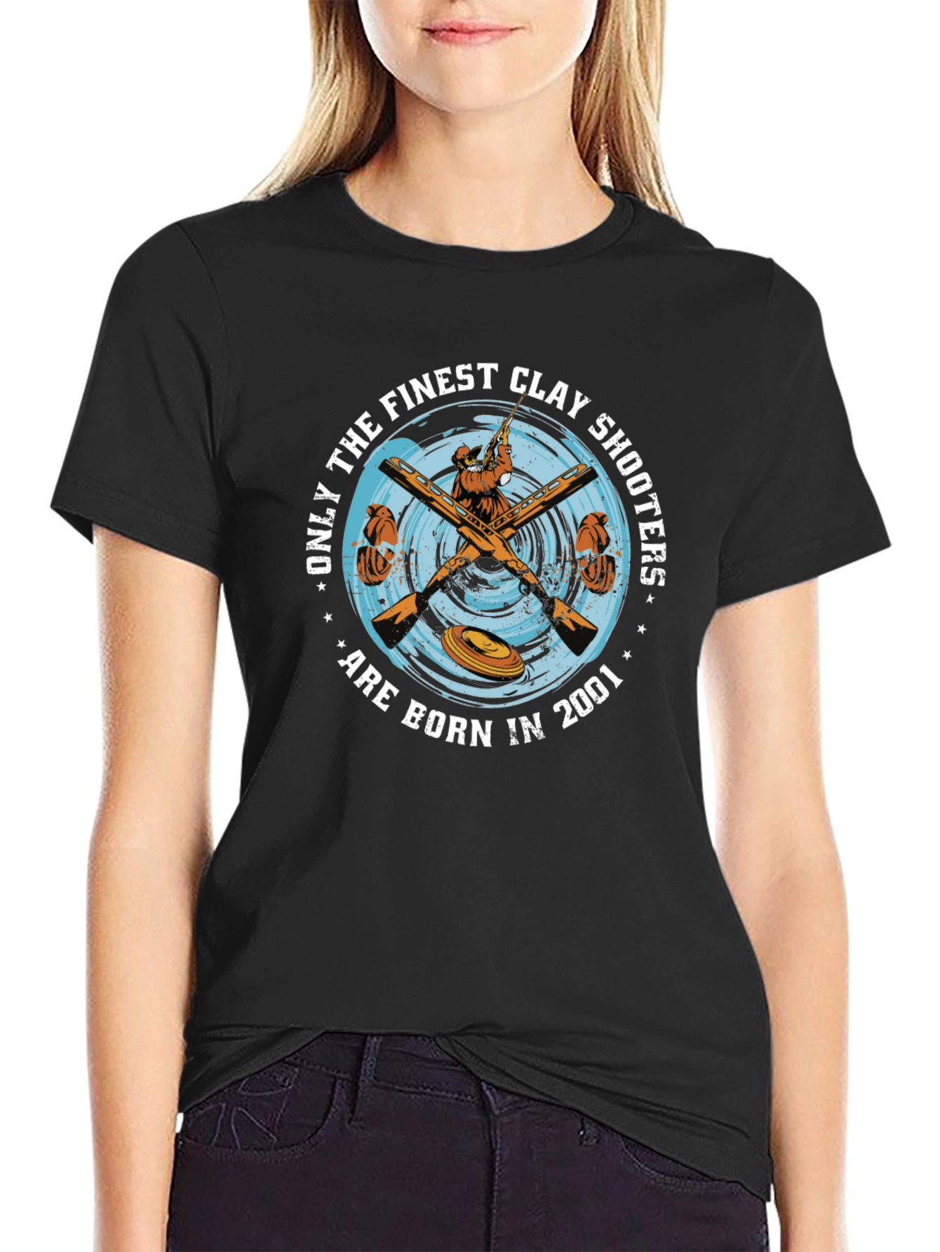 Finest Clay Shooters Black T-Shirt Born in 2001